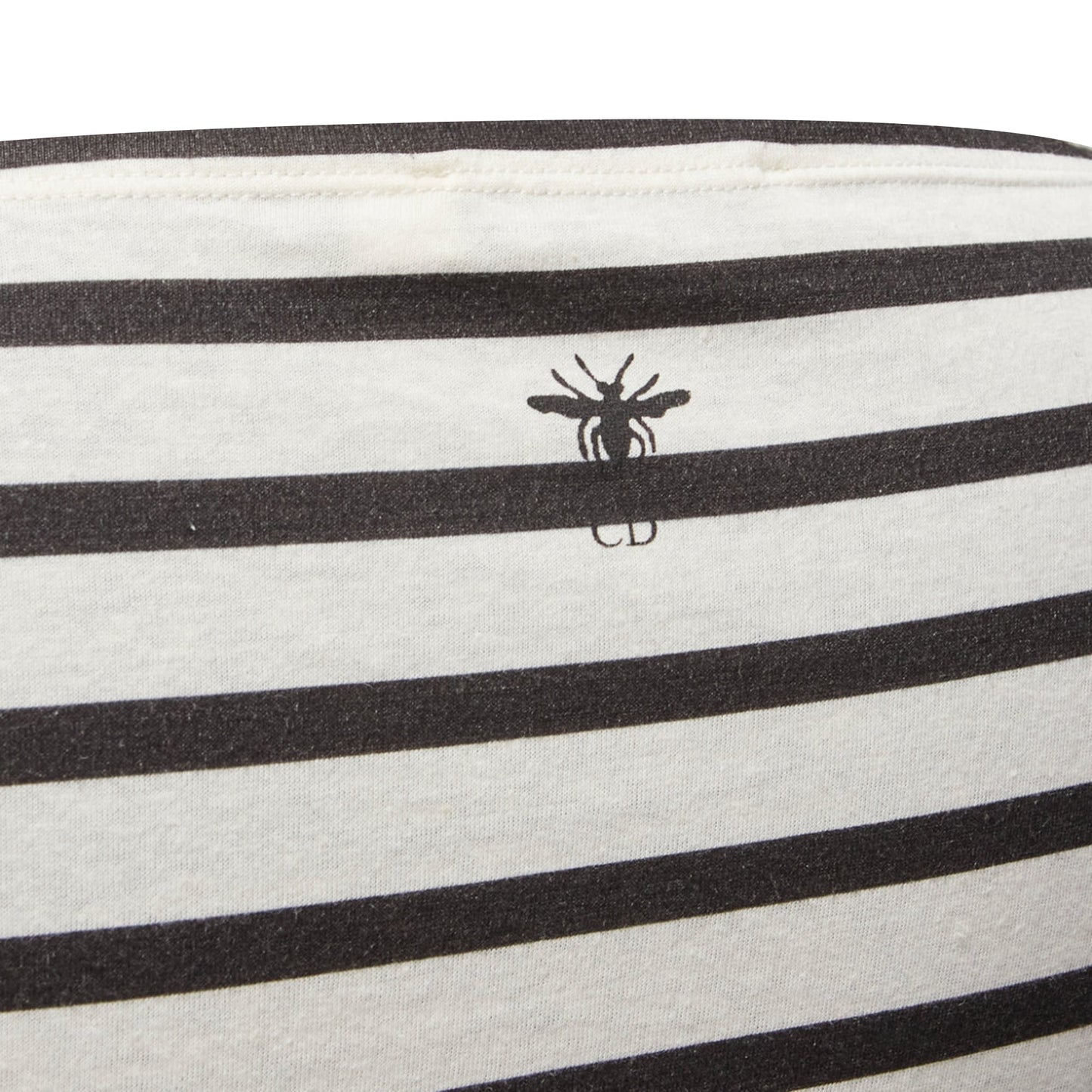 Dior No Great Women Artists Striped Cotton Linen Tshirt