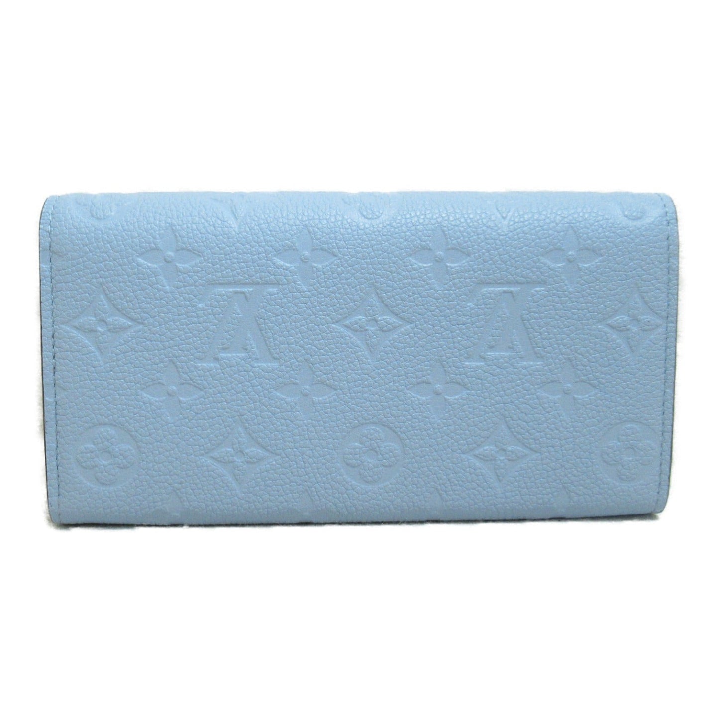 Louis Vuitton Louis Vuitton Portefolio Sarah Round Long Wallet Wallet Leather Monogram Emplant  Blue M82048