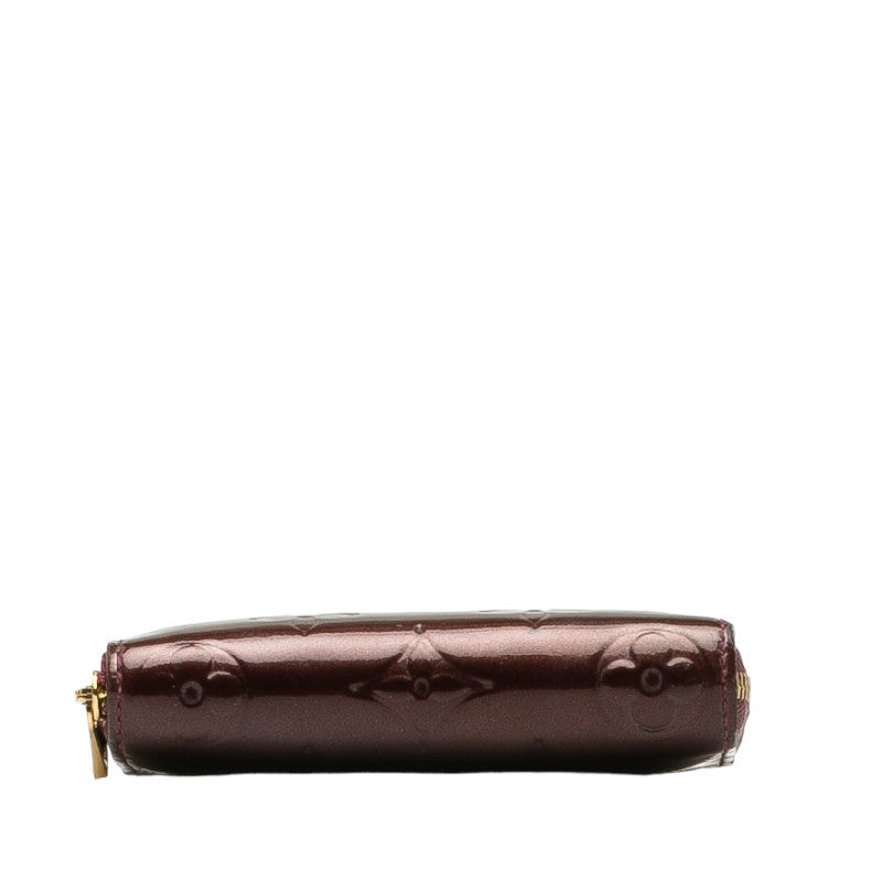 Louis Vuitton Monogram Verney M93607 Card Case Patent Leather Amarrant Pearl Ladies