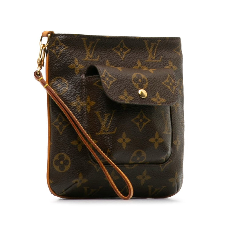 Louis Vuitton Monogram Partition Pouch M51901 Brown PVC Leather  Louis Vuitton