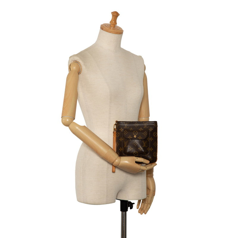 Louis Vuitton Monogram Partition Pouch M51901 Brown PVC Leather  Louis Vuitton
