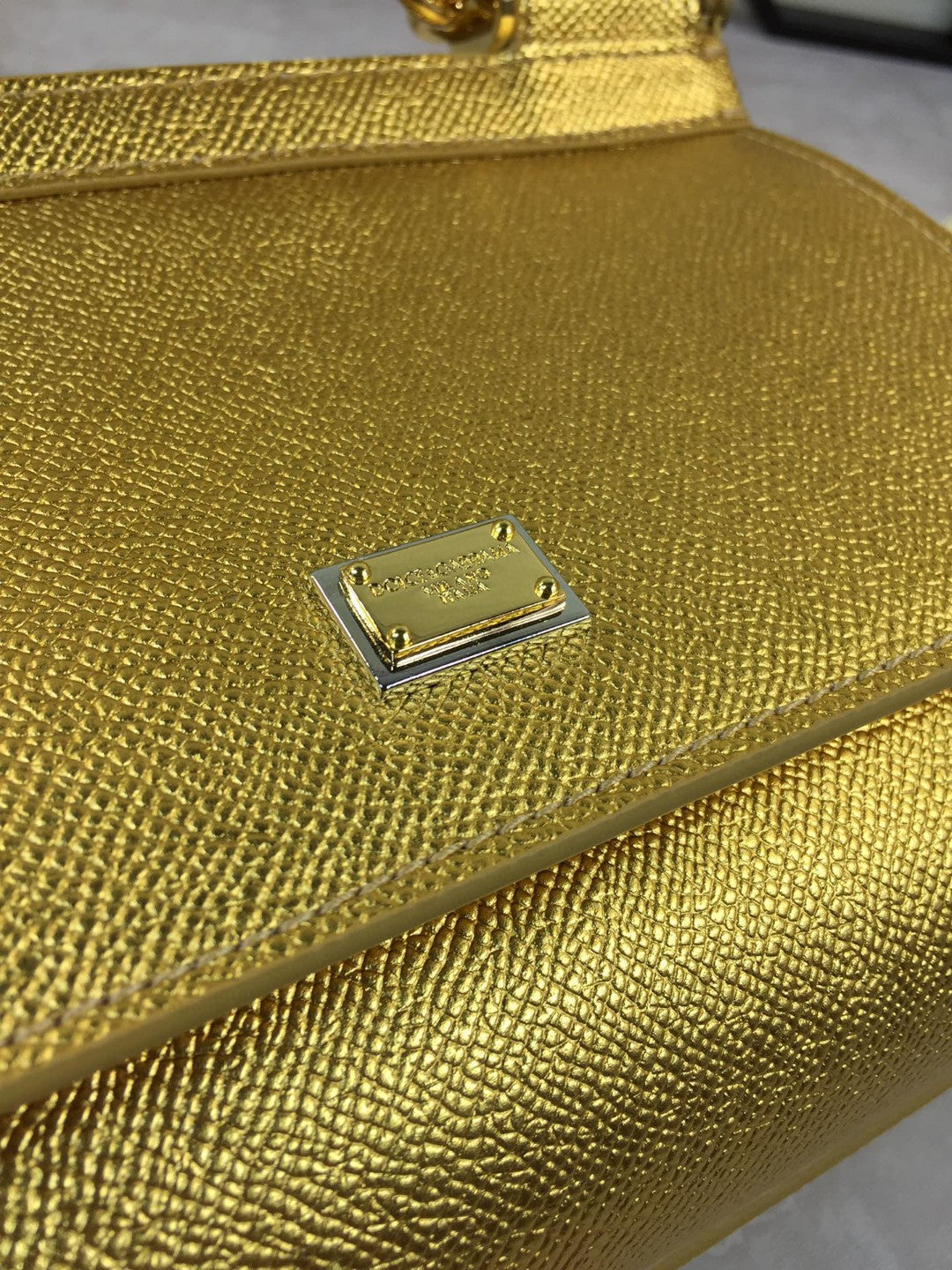 GLAMI MeGLAMIum Sicily Handbag In Dauphine Gold For Women 10.2in/26cm GLAMIÃ‚Â 