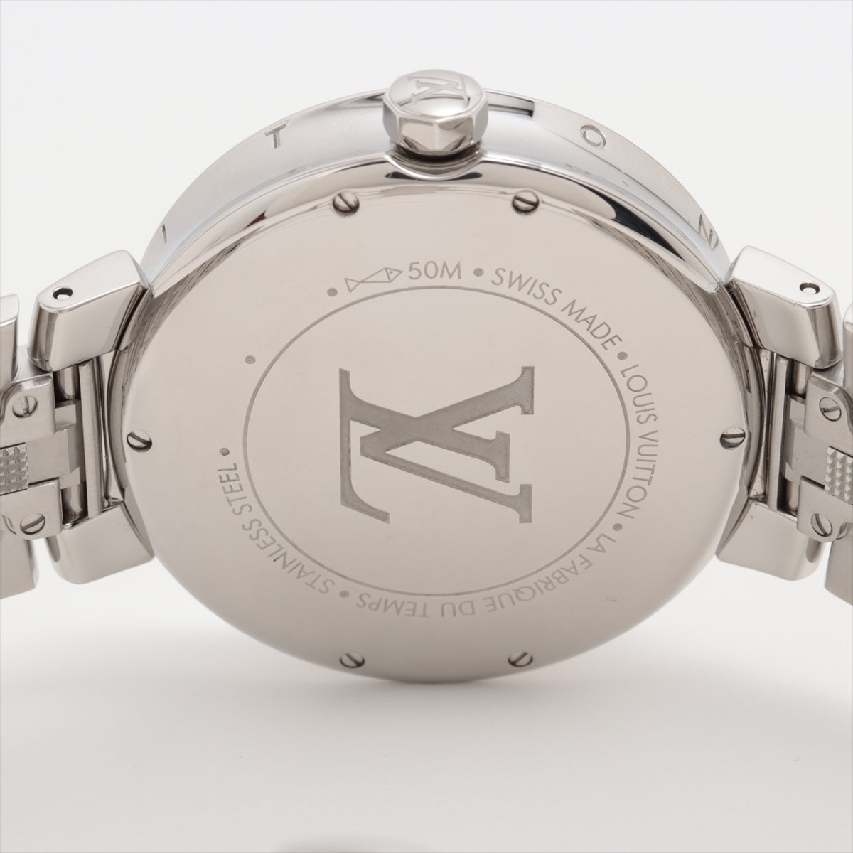 Louis Vuitton Tambur Moon Devine QA019 SS QZ Silver  Panerai 7