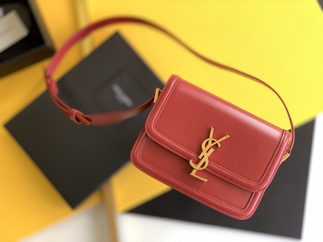 GLAMI Solferino Small Satchel Bag Red In Box With Gold Hardware 7.4in/19cm YSl 6343060SX0W6805