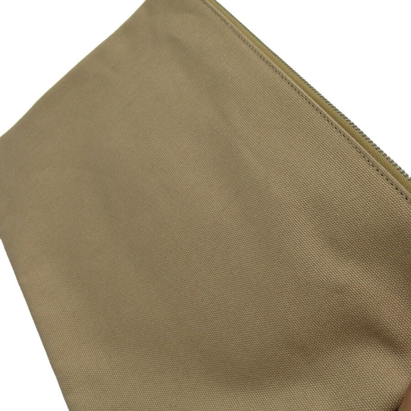 Fendi clutch bag beige black canvas leather 7N0111-AFBD