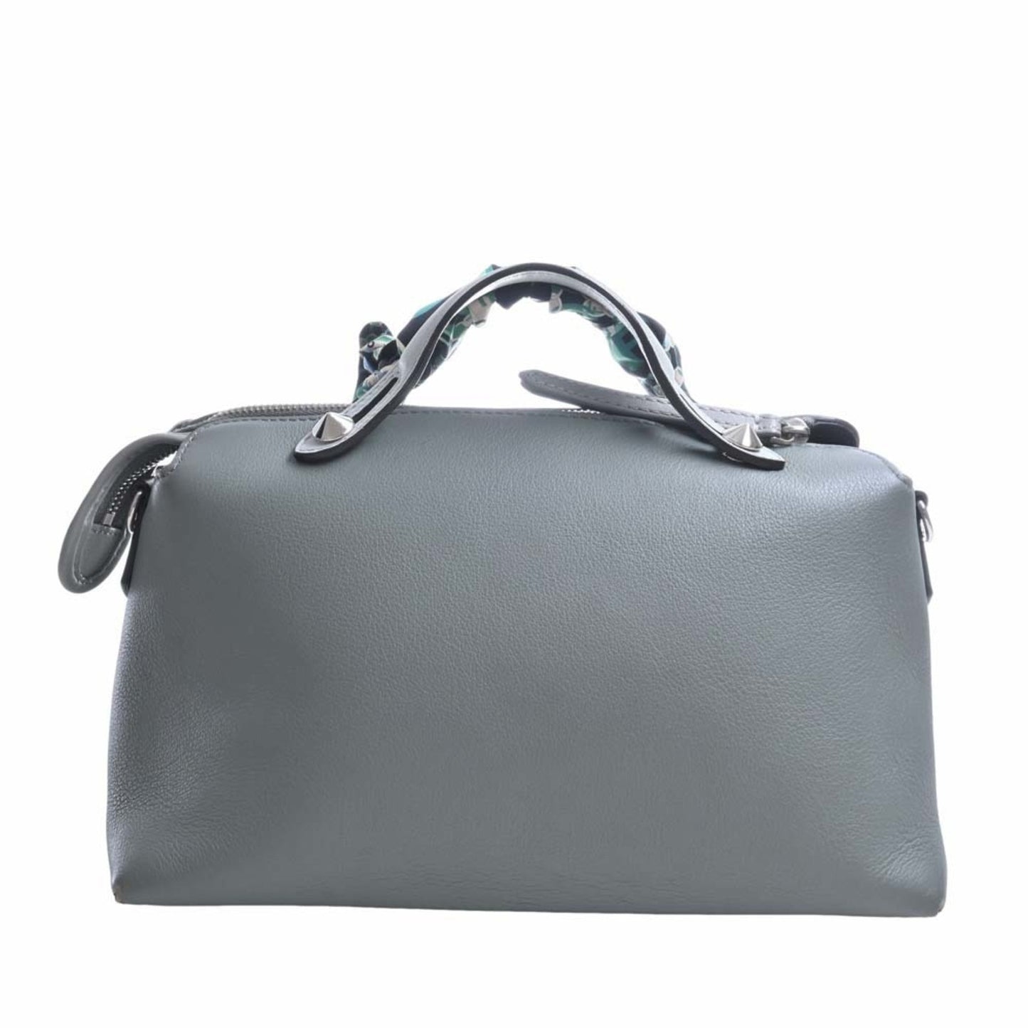 FENDI leather visor way medium handbag with twilly 8BL124 gray ladies
