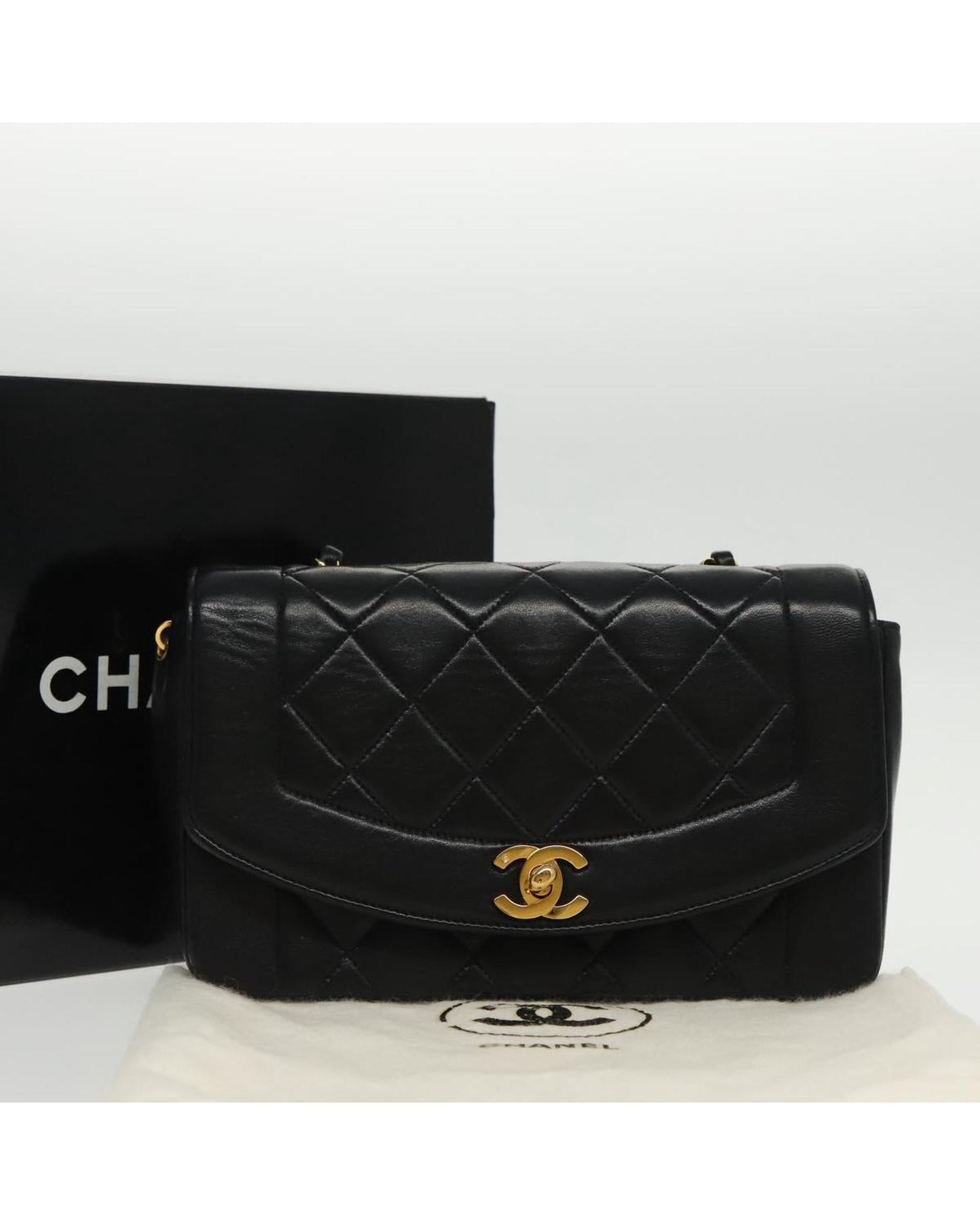 CHANEL Chanel Quilted Lambskin Leather Shoulder Bag