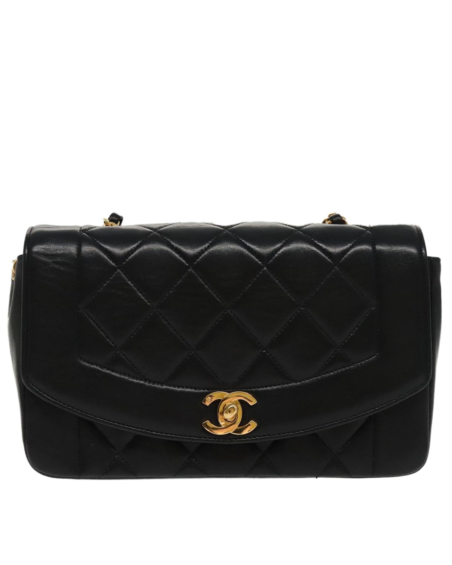 CHANEL Chanel Quilted Lambskin Leather Shoulder Bag