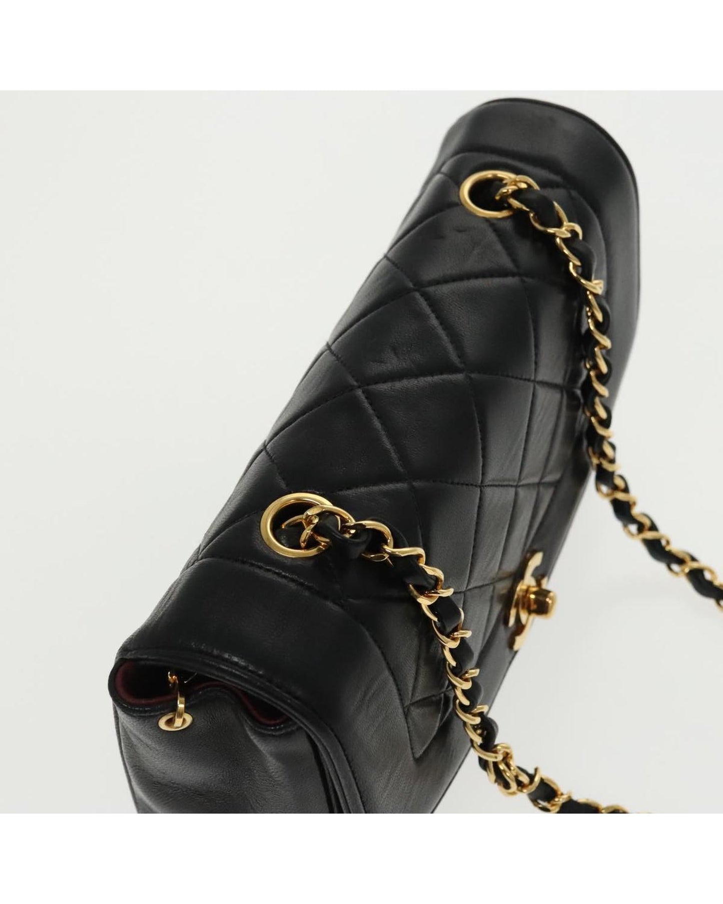 CHANEL Chanel Quilted Lambskin Leather Shoulder Bag