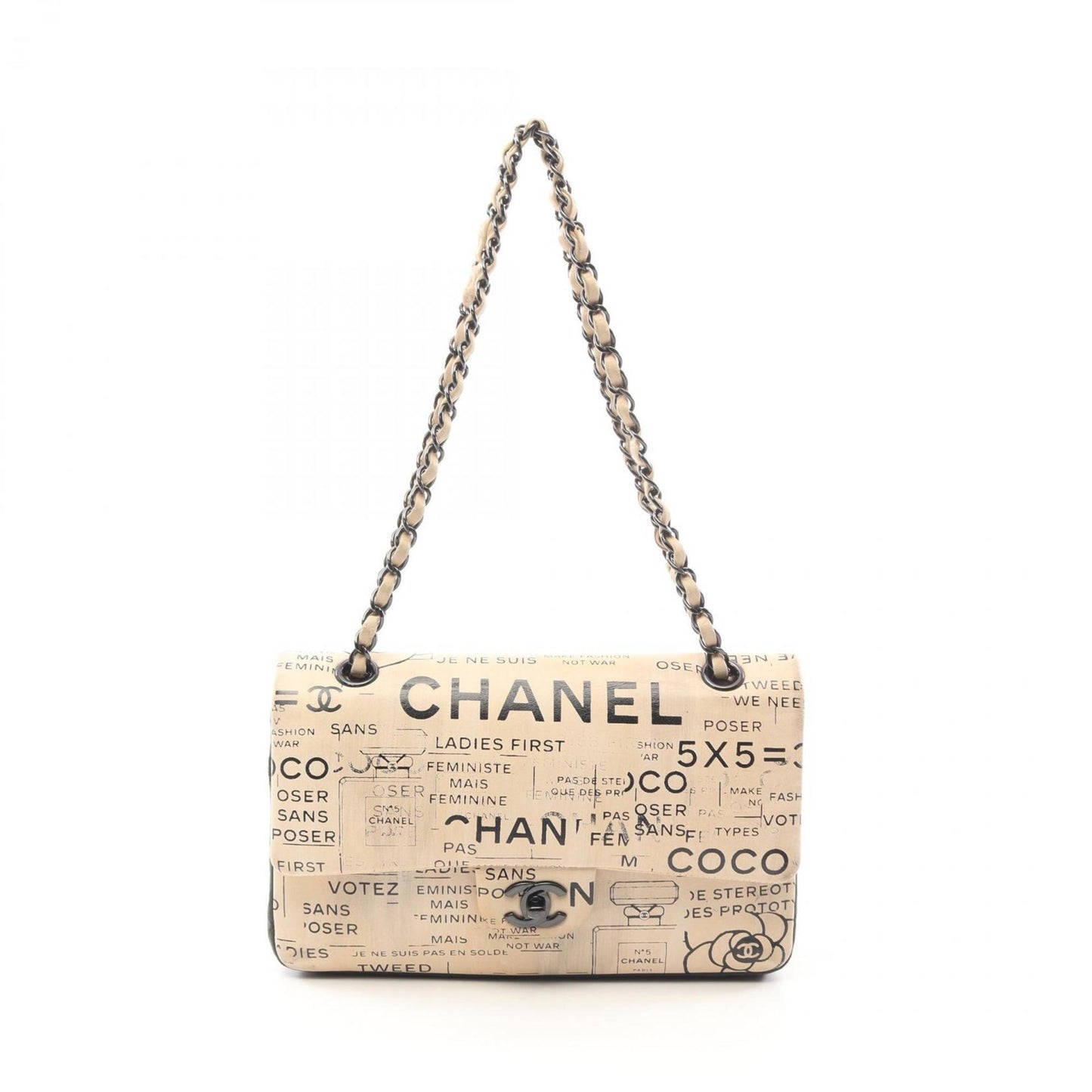 Chanel Chanel Printed Canvas Shoulder Bag
