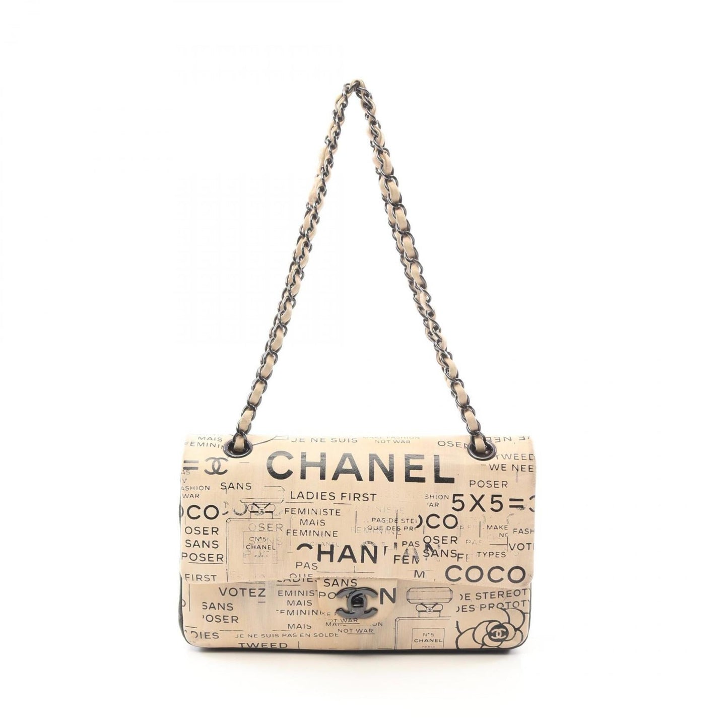 Chanel Chanel Printed Canvas Shoulder Bag