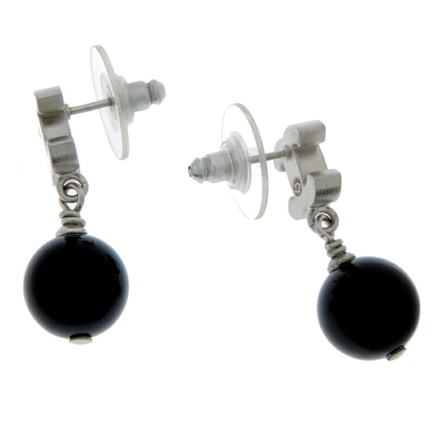 Chanel Coco Mark Plastic Earrings with Box and Dust Bag