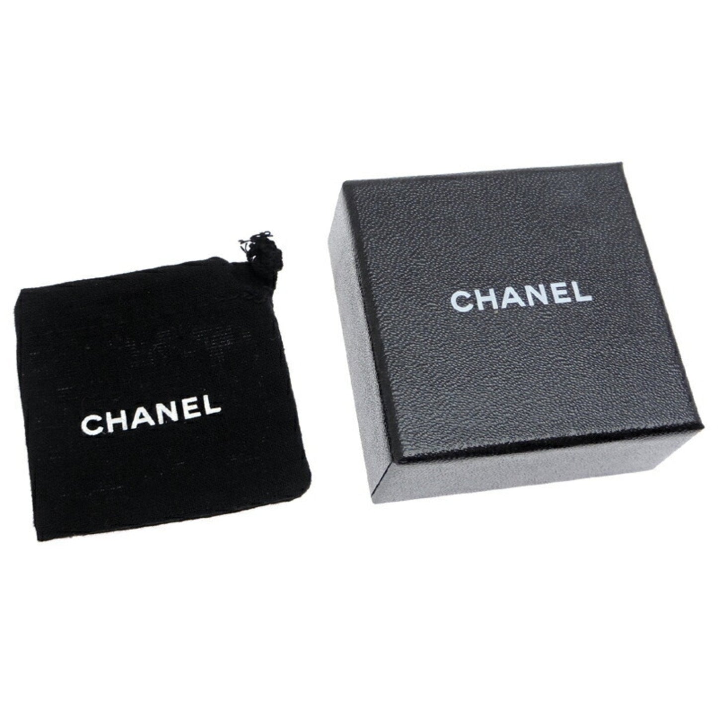 Chanel Coco Mark Plastic Earrings with Box and Dust Bag