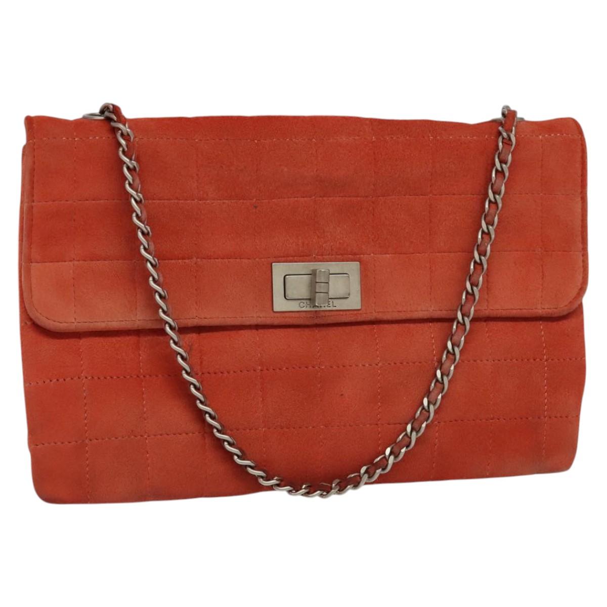 Chanel Quilted Suede Chain Bag