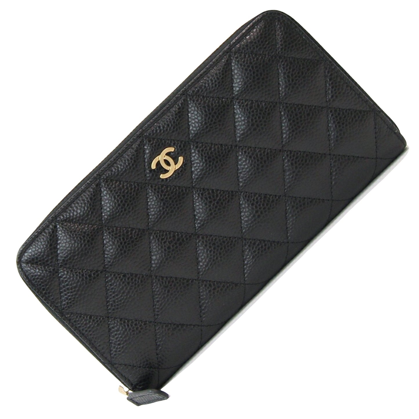 Chanel Quilted Leather Wallet with Box and Dust Bag