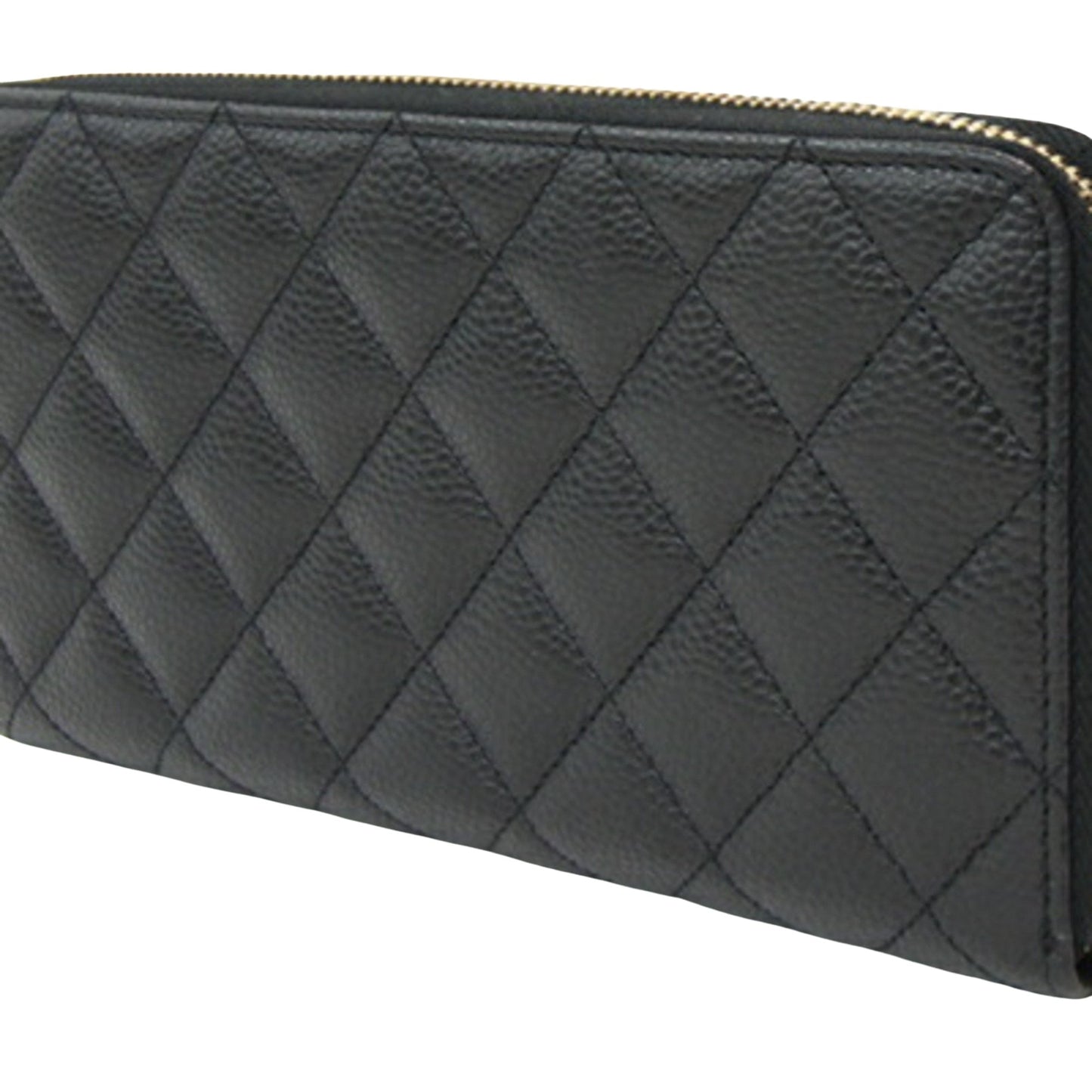 Chanel Quilted Leather Wallet with Box and Dust Bag