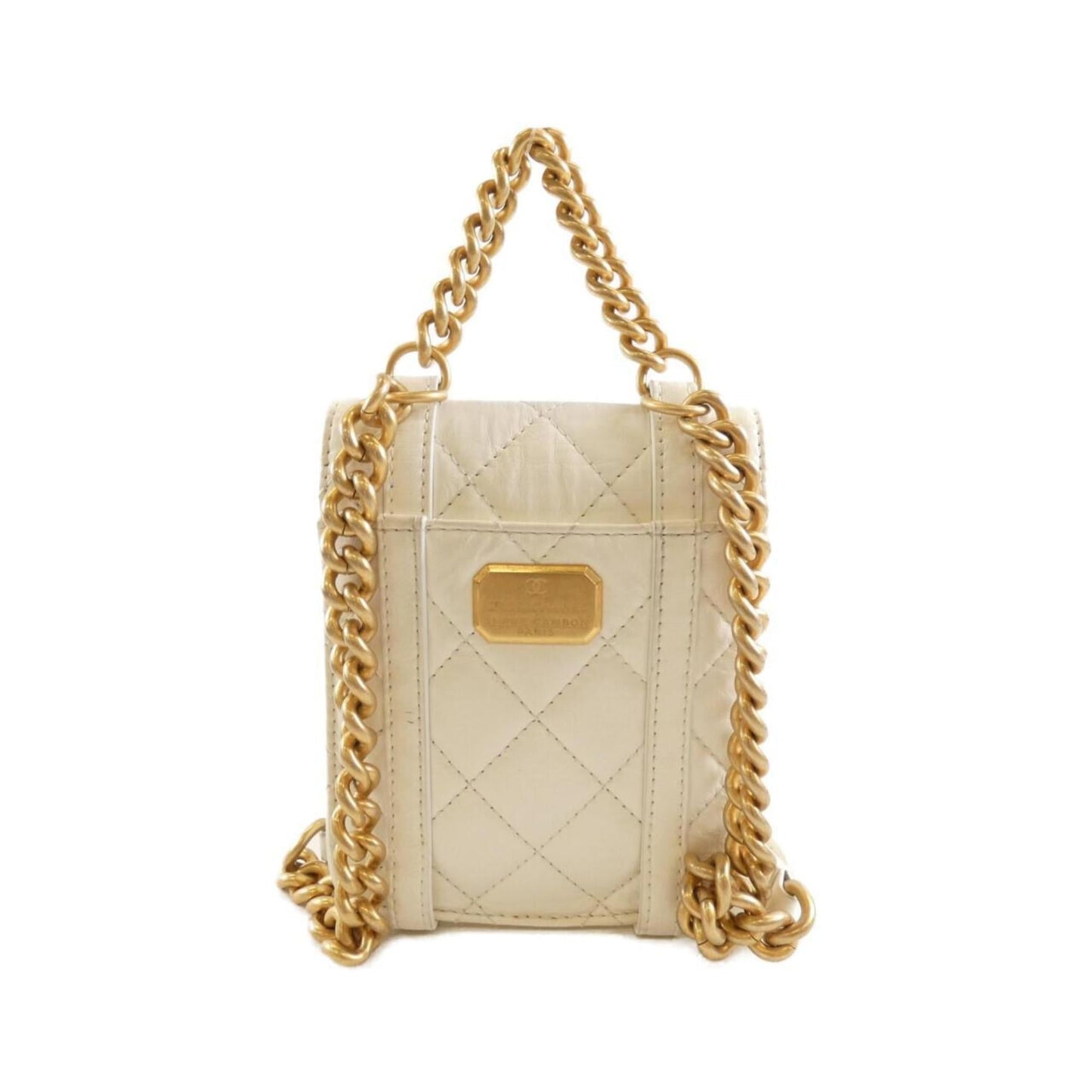 Chanel Mini Flap Leather Bag with Metal Fittings and Handle