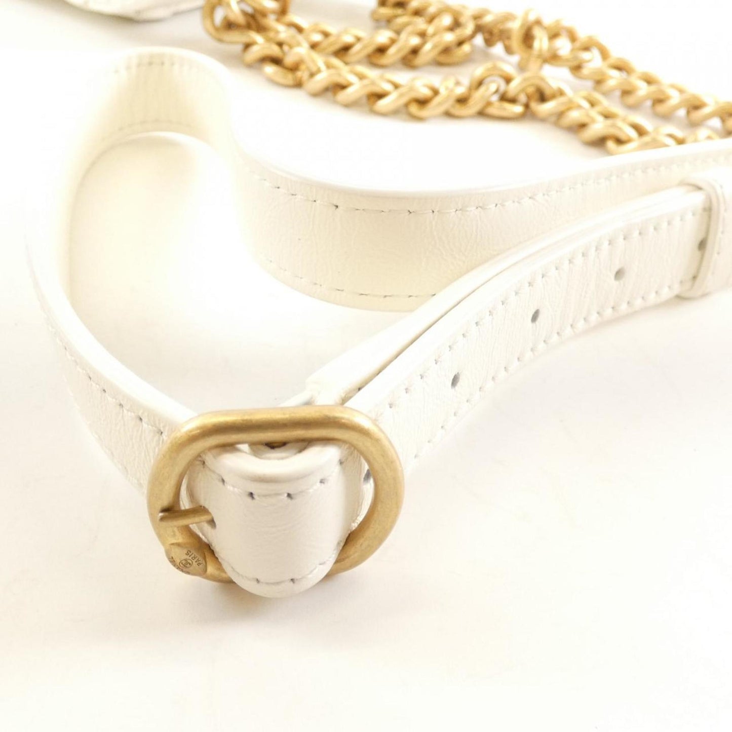 Chanel Mini Flap Leather Bag with Metal Fittings and Handle
