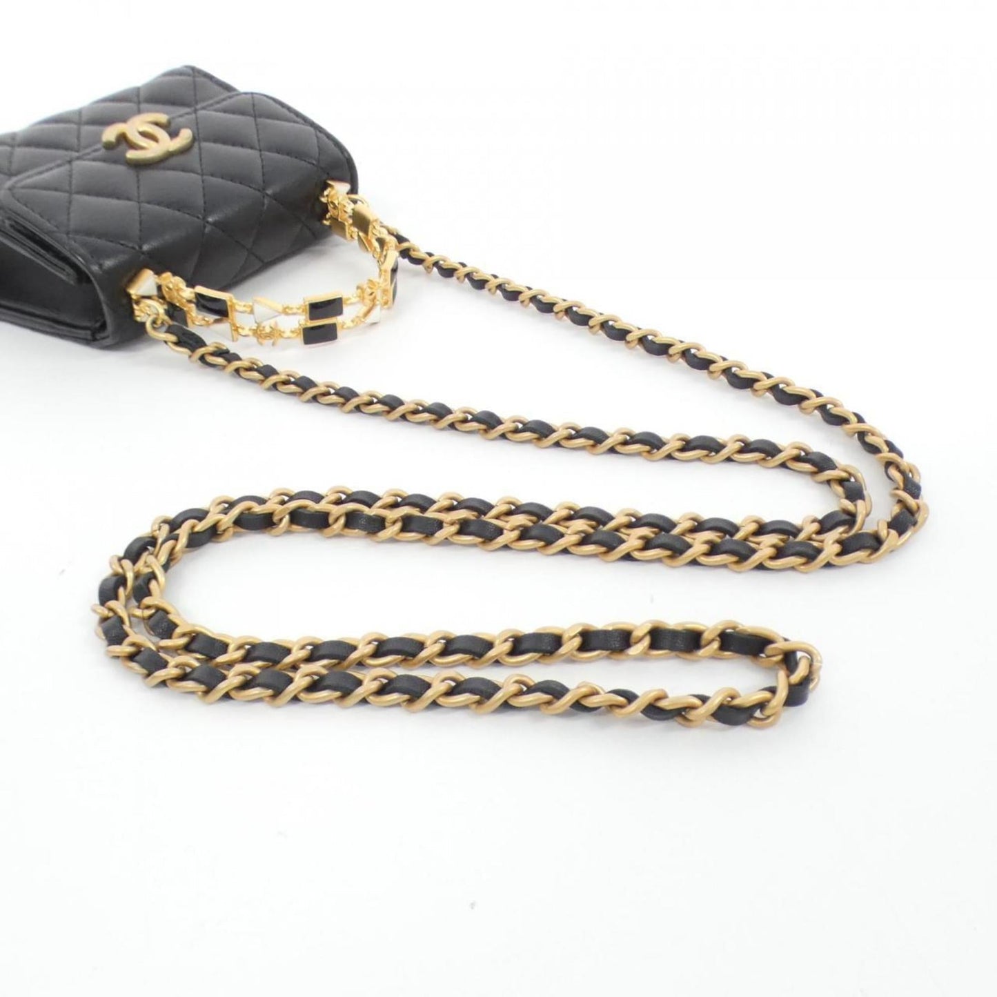 Chanel Leather Coco Handle Bag with Dust Bag and Good Condition