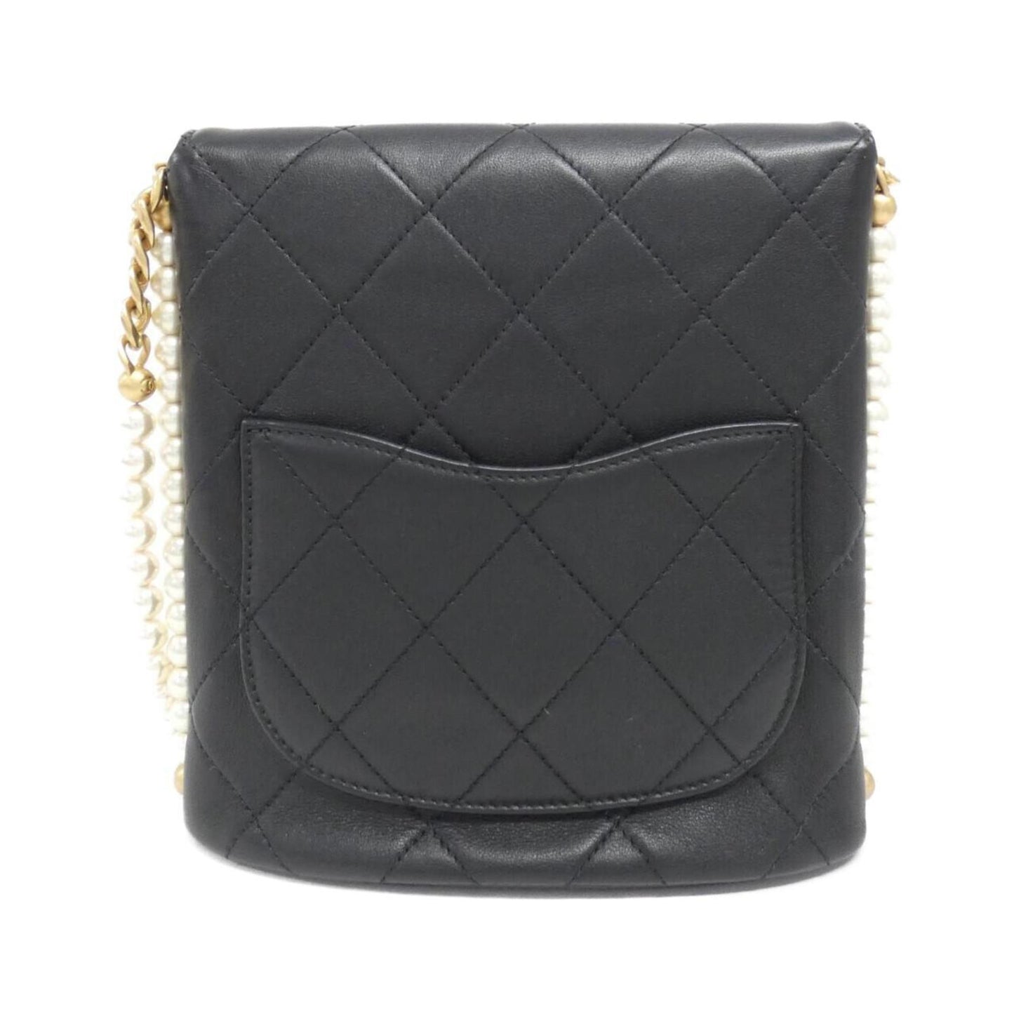 Chanel Luxury Leather Pearl Bag with Dust Bag