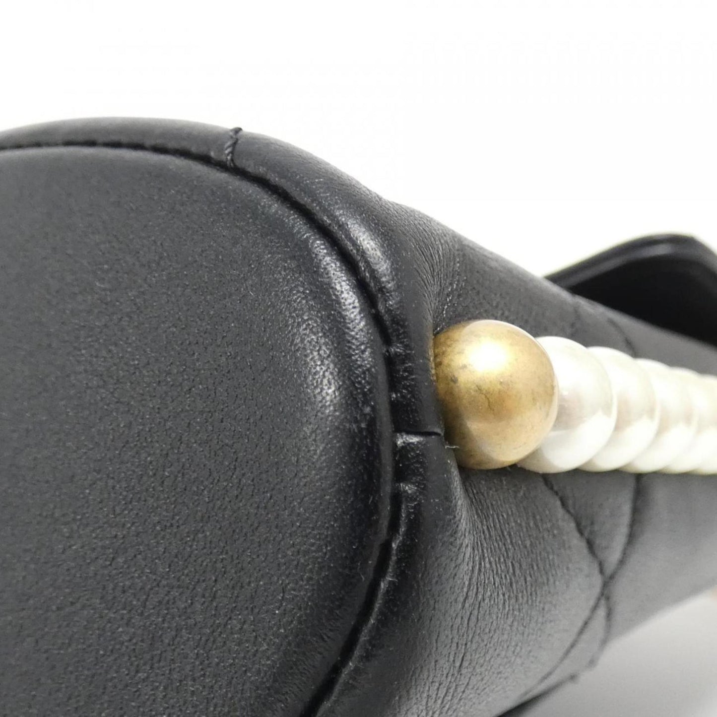 Chanel Luxury Leather Pearl Bag with Dust Bag