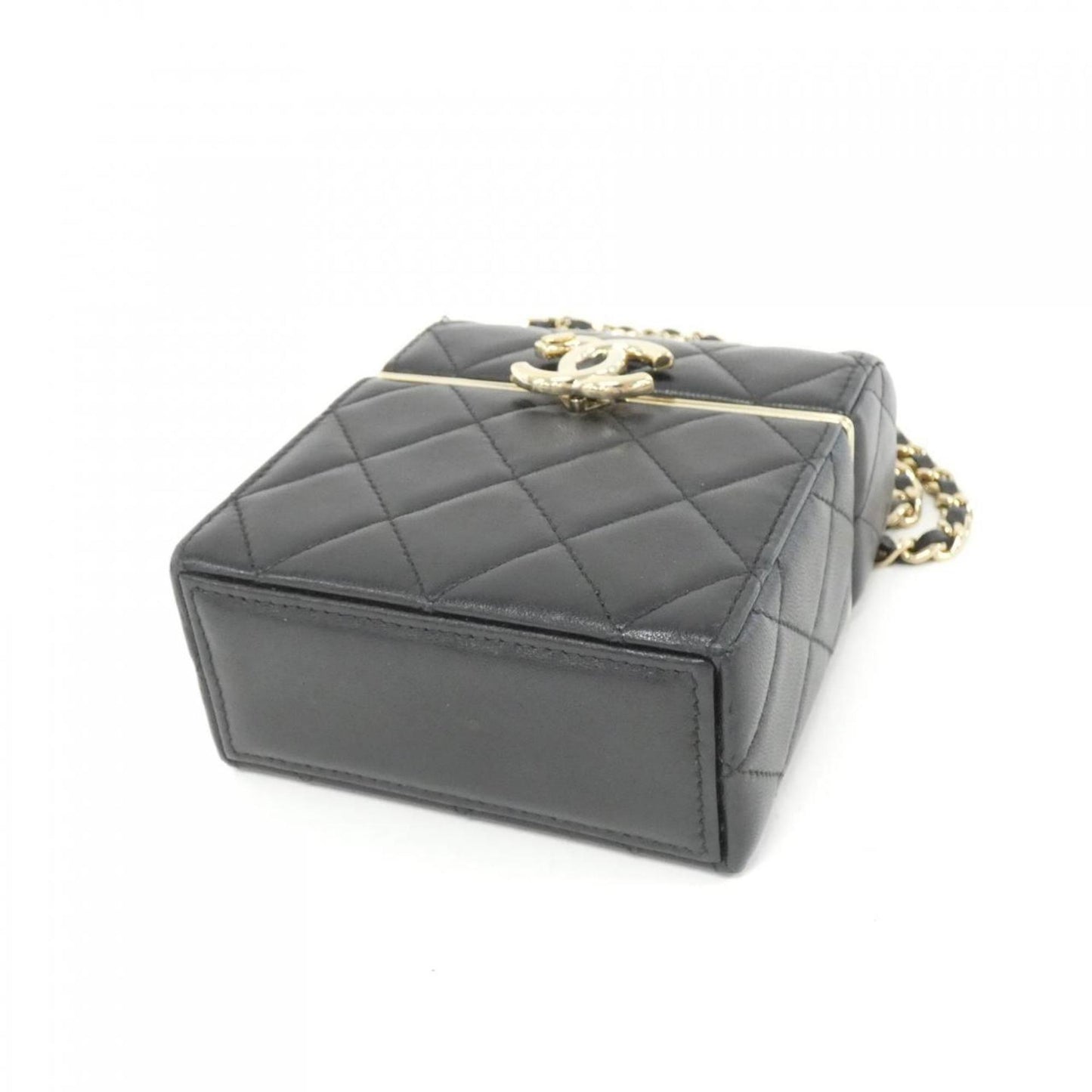 Chanel Leather Vanity Bag with Dust Bag  Card and Mirror