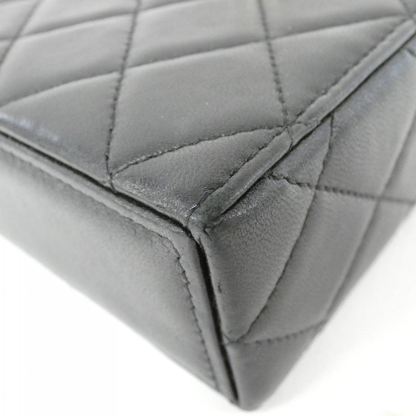 Chanel Leather Vanity Bag with Dust Bag  Card and Mirror