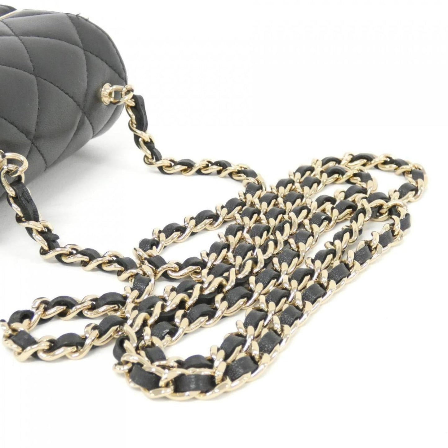 Chanel Leather Vanity Bag with Dust Bag  Card and Mirror