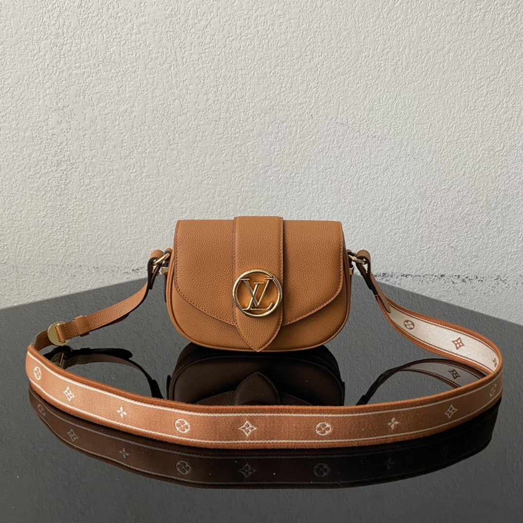 LV Point 9 Create By Nicolas GhesquieÃŒâ‚¬re With Monogram GlamIower 9.1in/22cm Brown For Women LV M55946