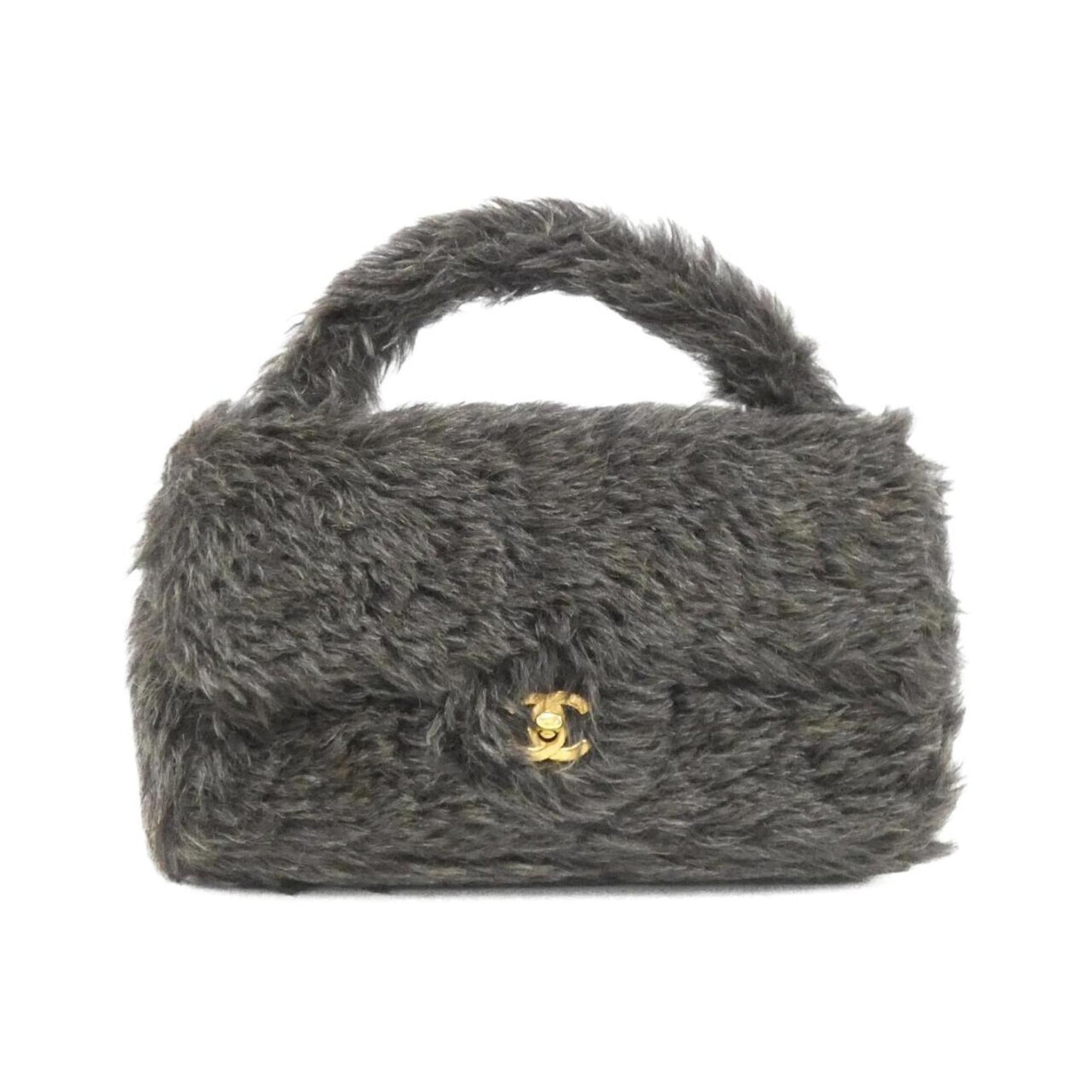 Chanel Fur Handle Bag with  Card