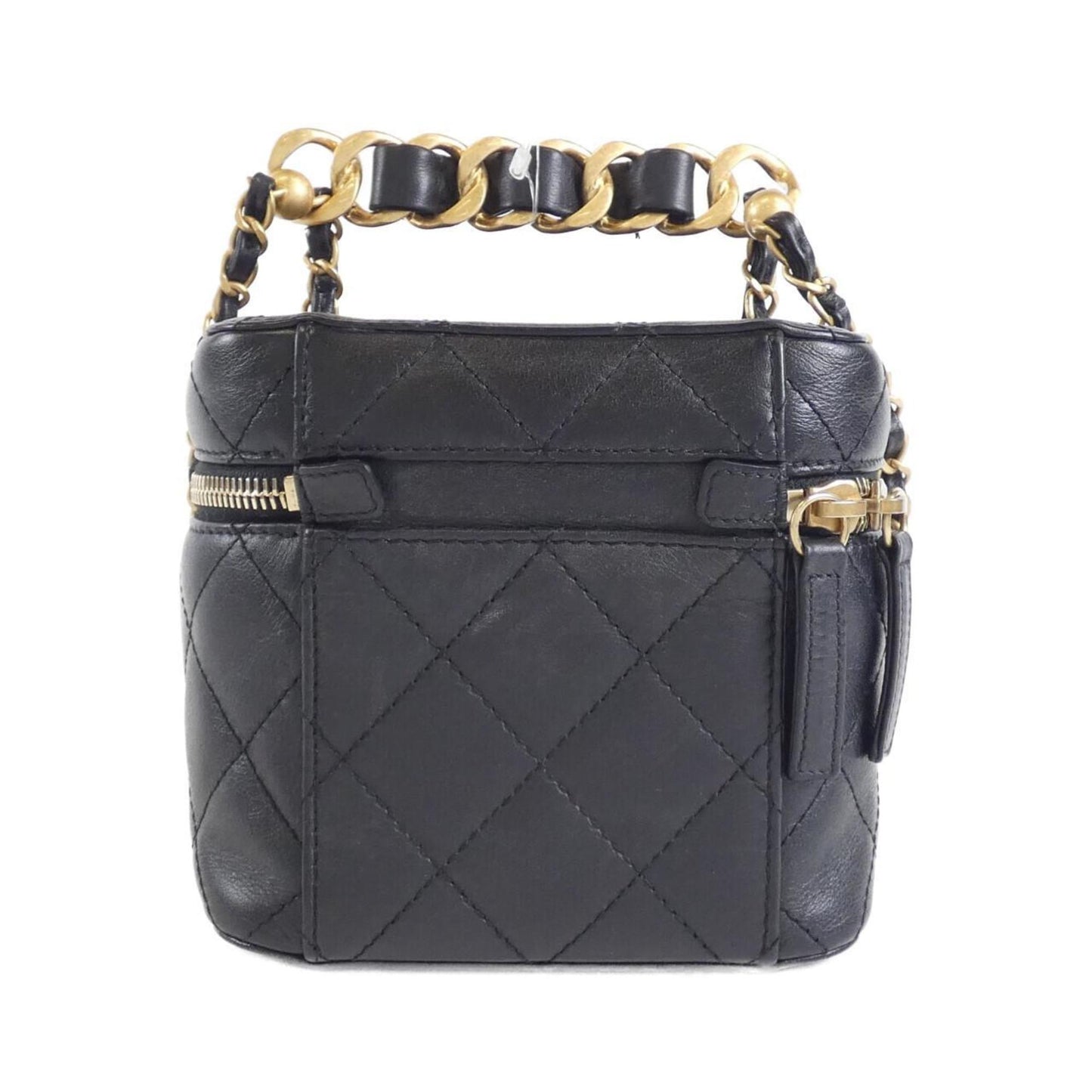 Chanel Leather Vanity Bag with Dust Bag and Mirror