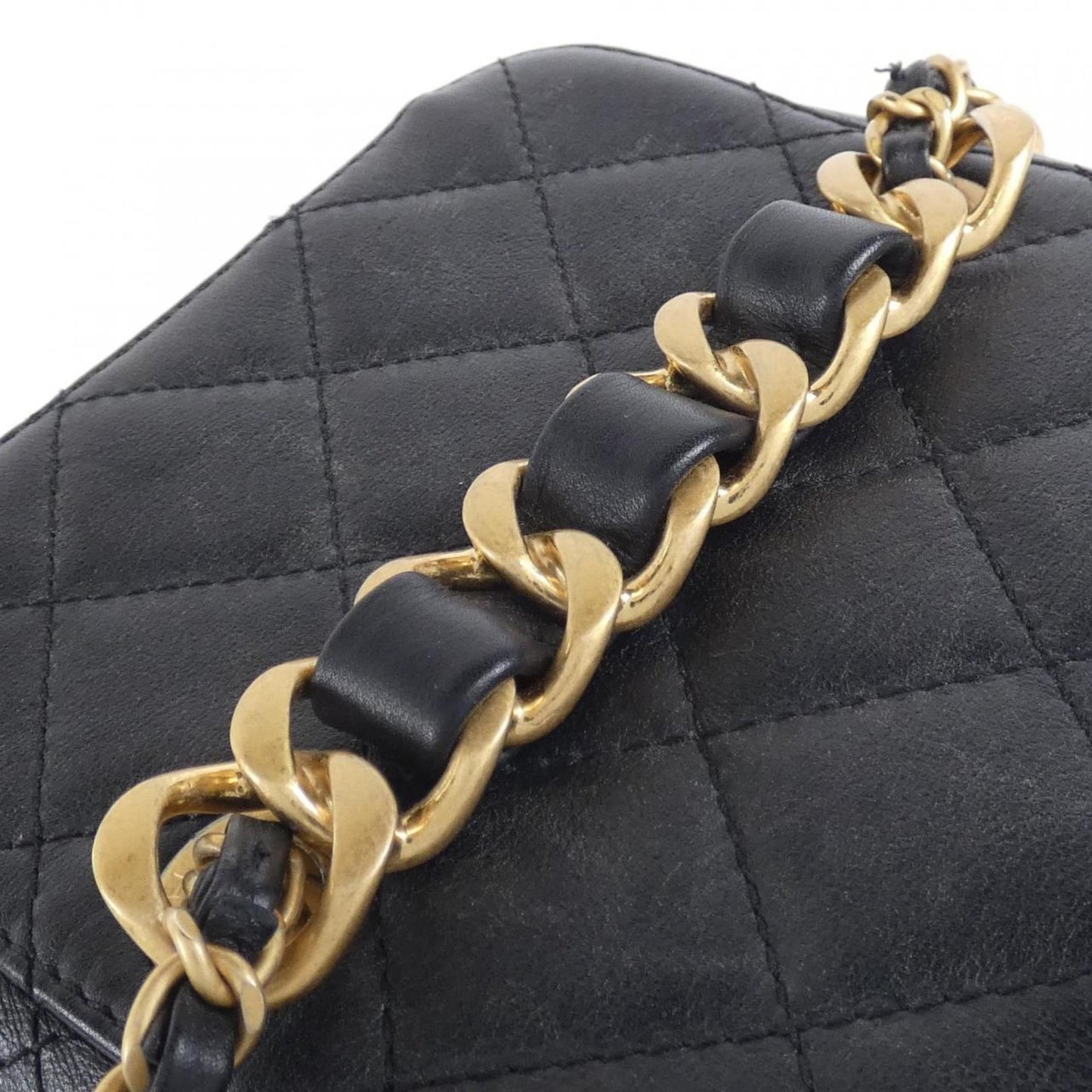 Chanel Leather Vanity Bag with Dust Bag and Mirror
