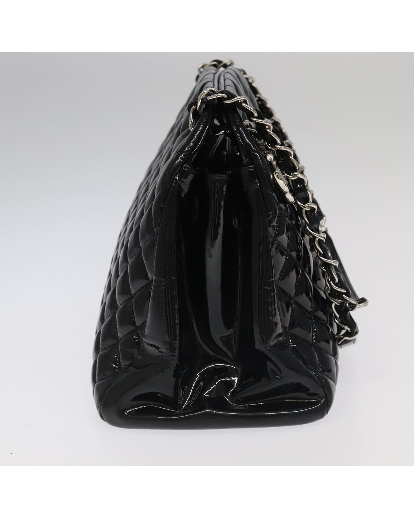 CHANEL Matelasse Chain Shoulder Bag with Enamel Finish and CC Logo