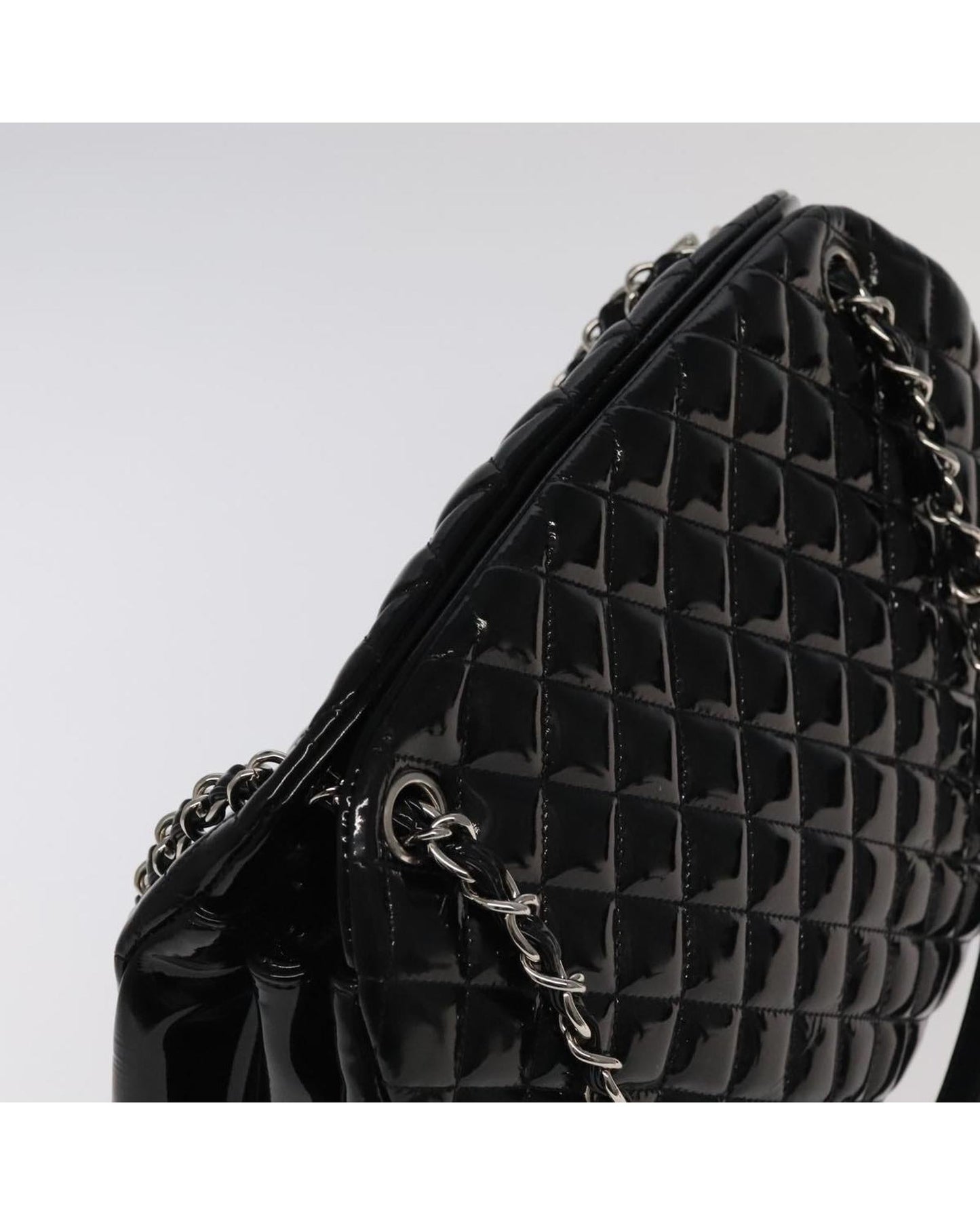 CHANEL Matelasse Chain Shoulder Bag with Enamel Finish and CC Logo