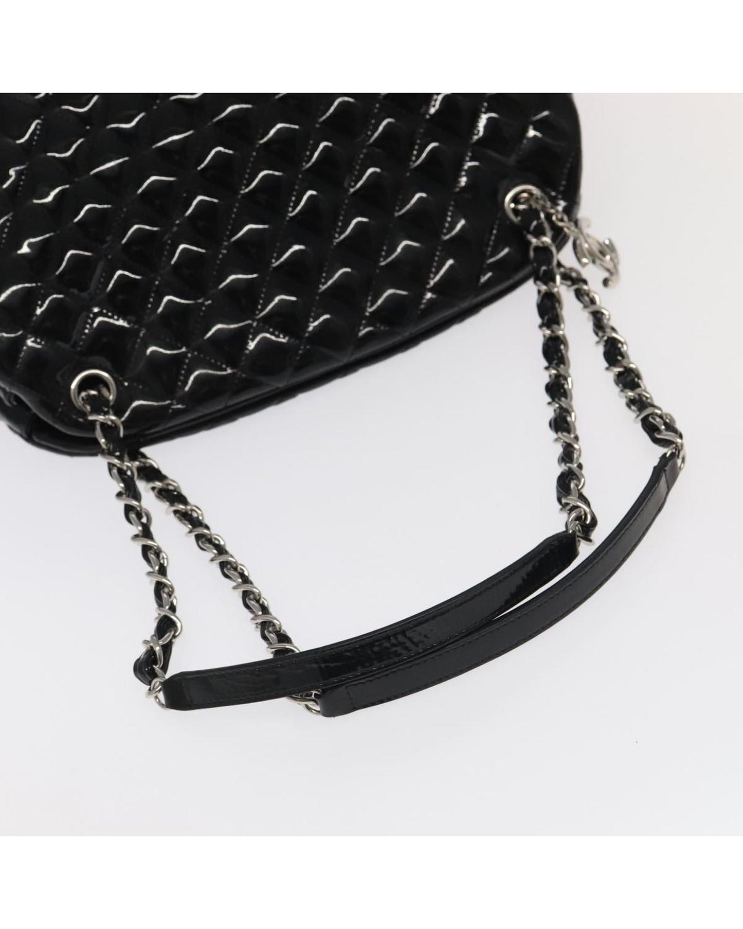 CHANEL Matelasse Chain Shoulder Bag with Enamel Finish and CC Logo