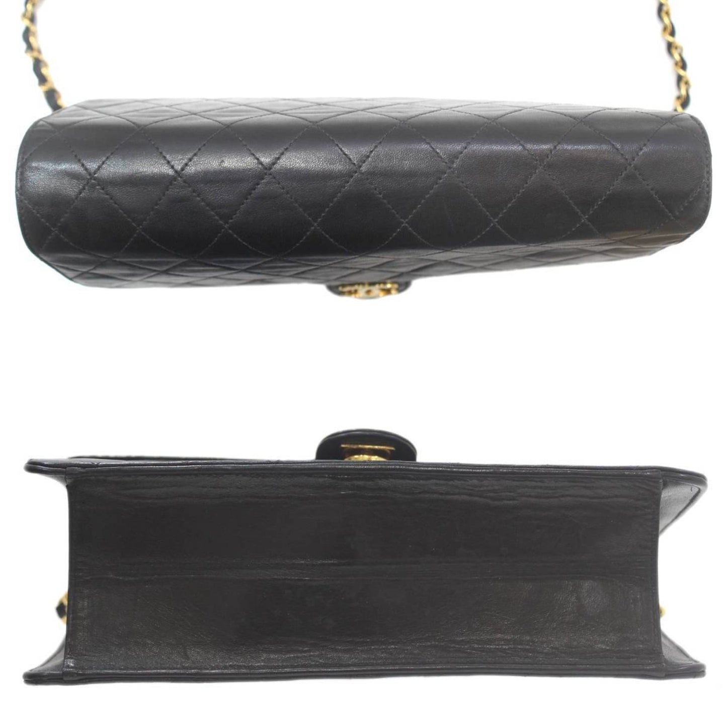 Chanel Timeless Leather Handbag with Box and ity Card