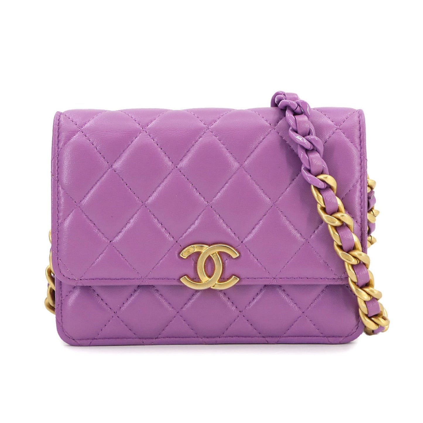 Chanel Leather Shoulder Bag with Dust Bag and  Card