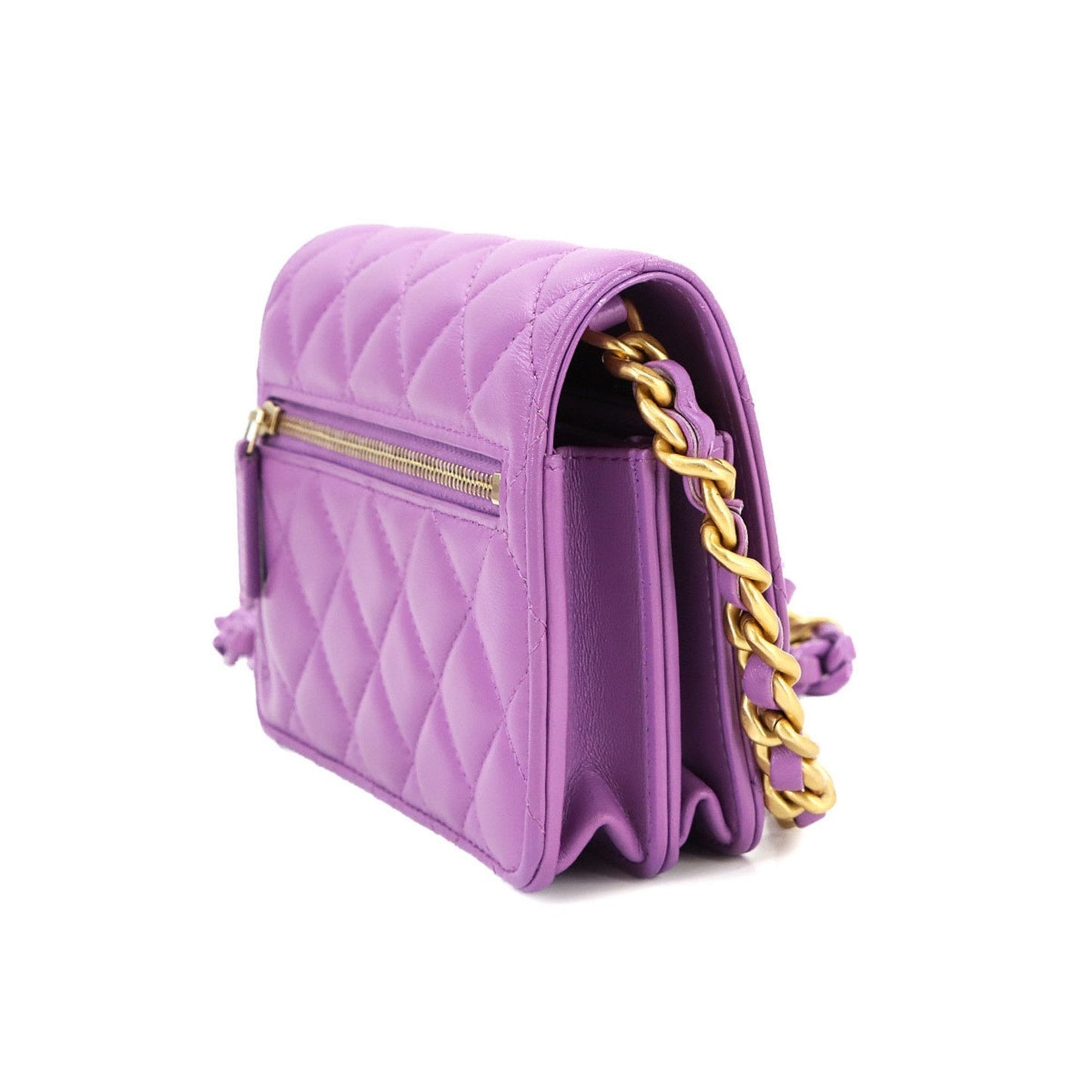 Chanel Leather Shoulder Bag with Dust Bag and  Card