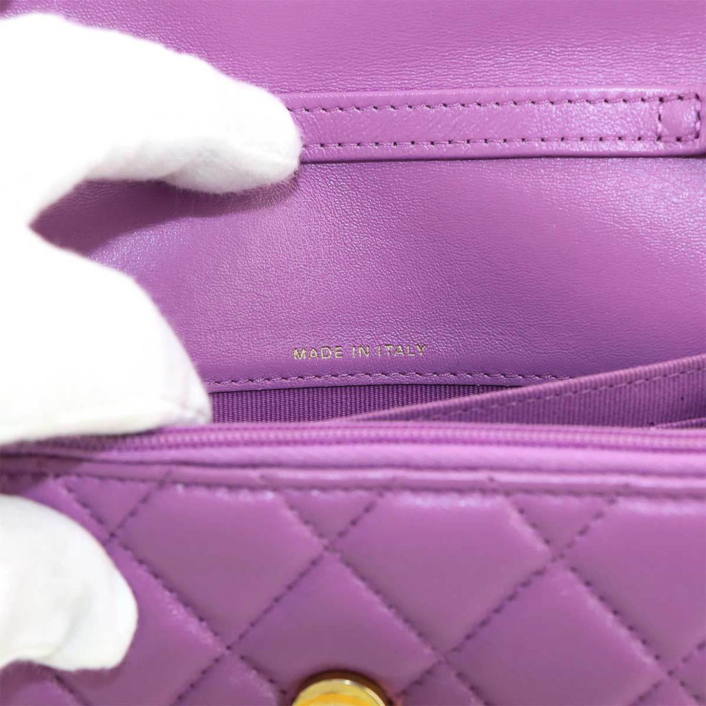Chanel Leather Shoulder Bag with Dust Bag and  Card