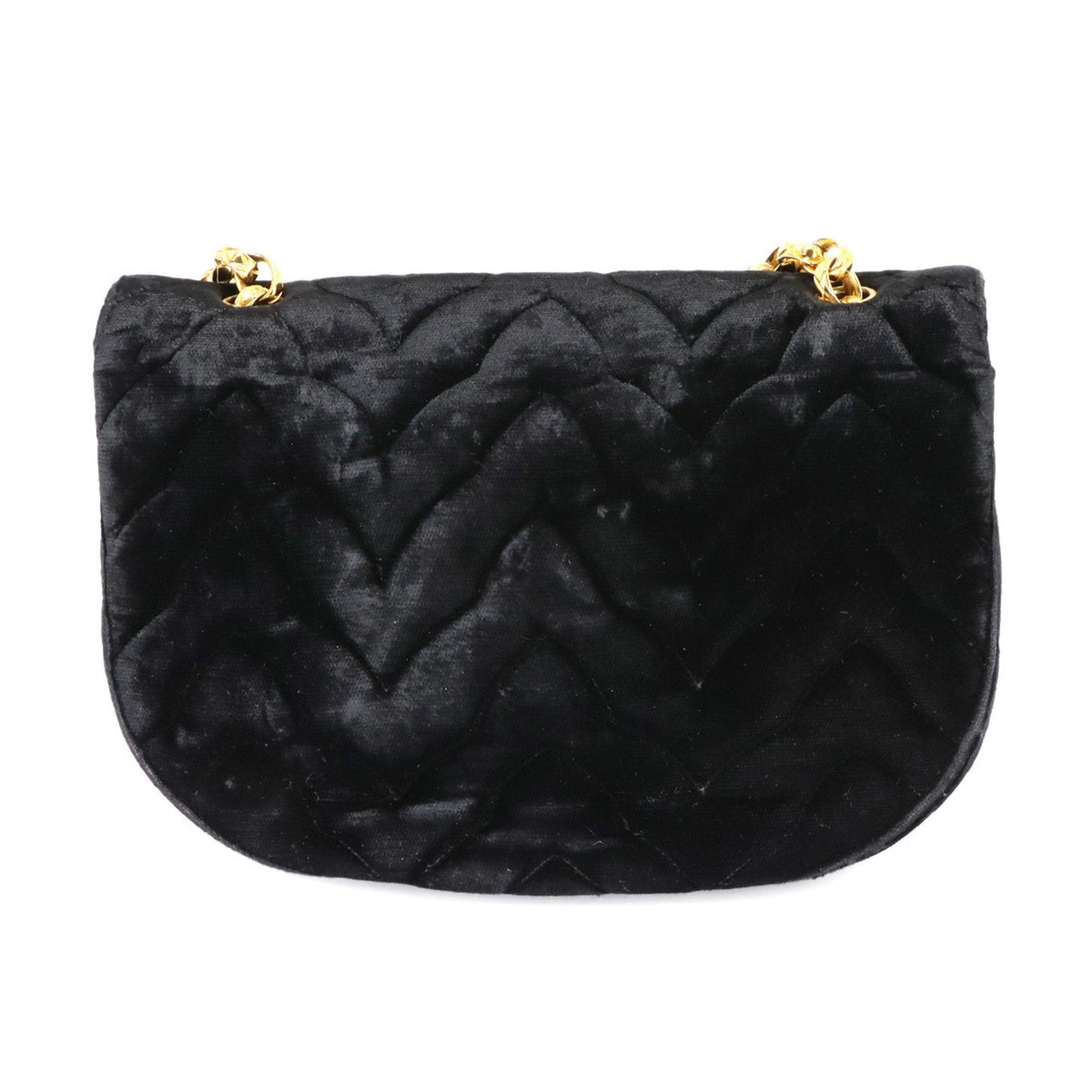 Chanel Velvet Quilted Shoulder Bag