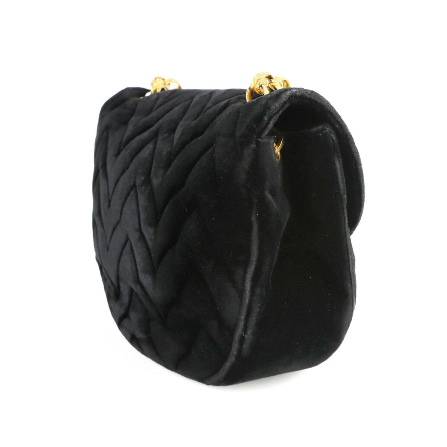 Chanel Velvet Quilted Shoulder Bag
