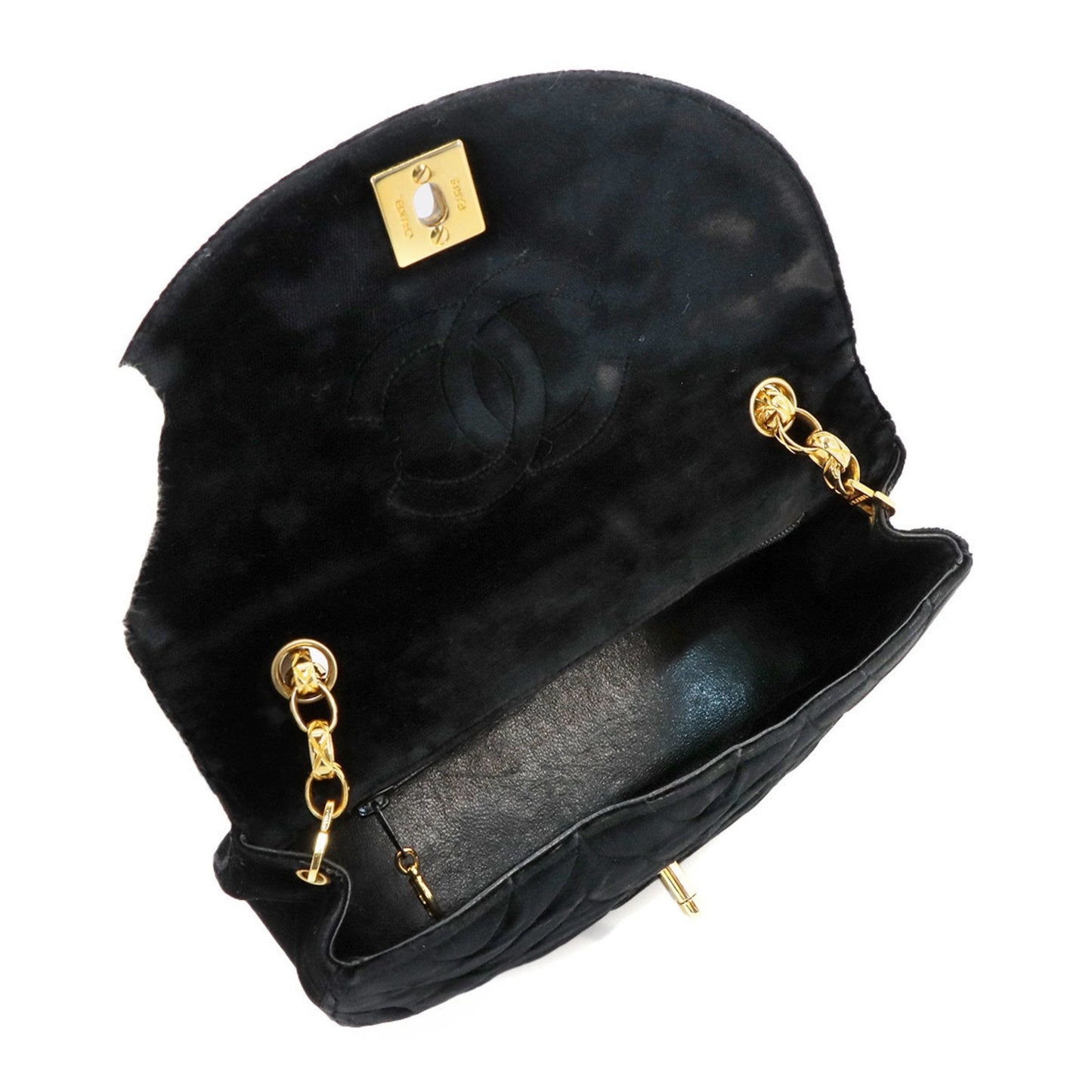 Chanel Velvet Quilted Shoulder Bag