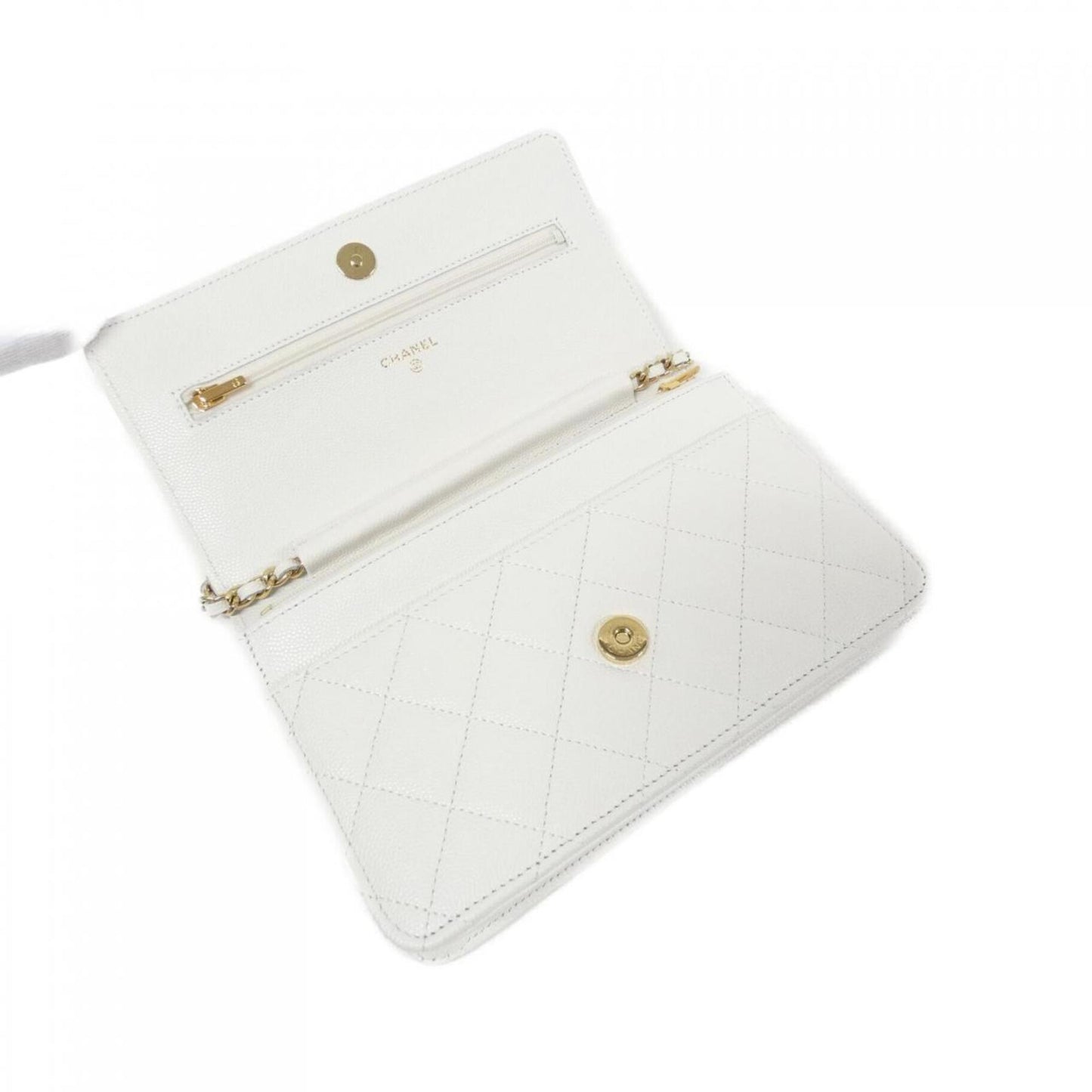 Chanel Leather Wallet On Chain with Box and Dust Bag