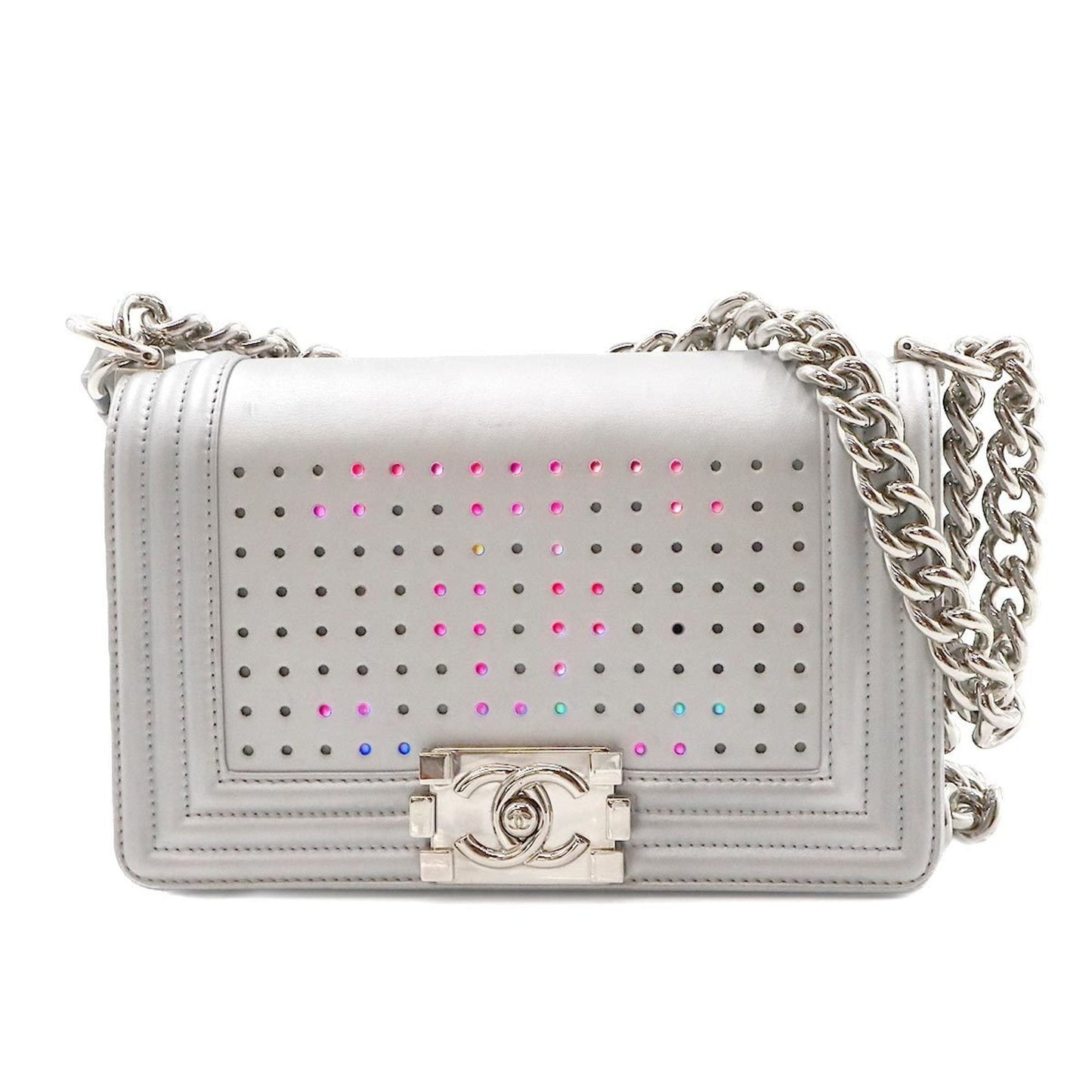 Chanel Boy Perforated Leather Shoulder Bag