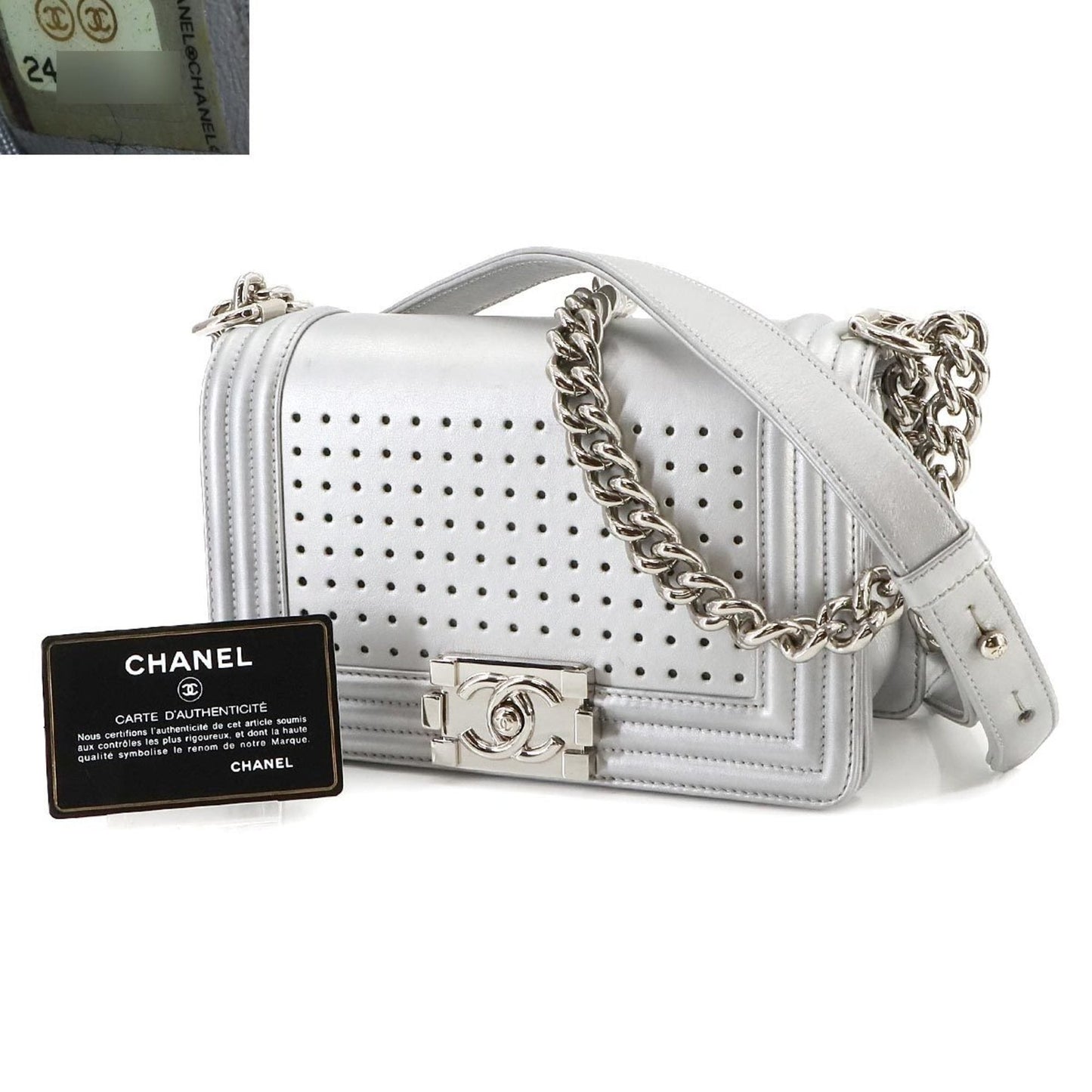 Chanel Boy Perforated Leather Shoulder Bag
