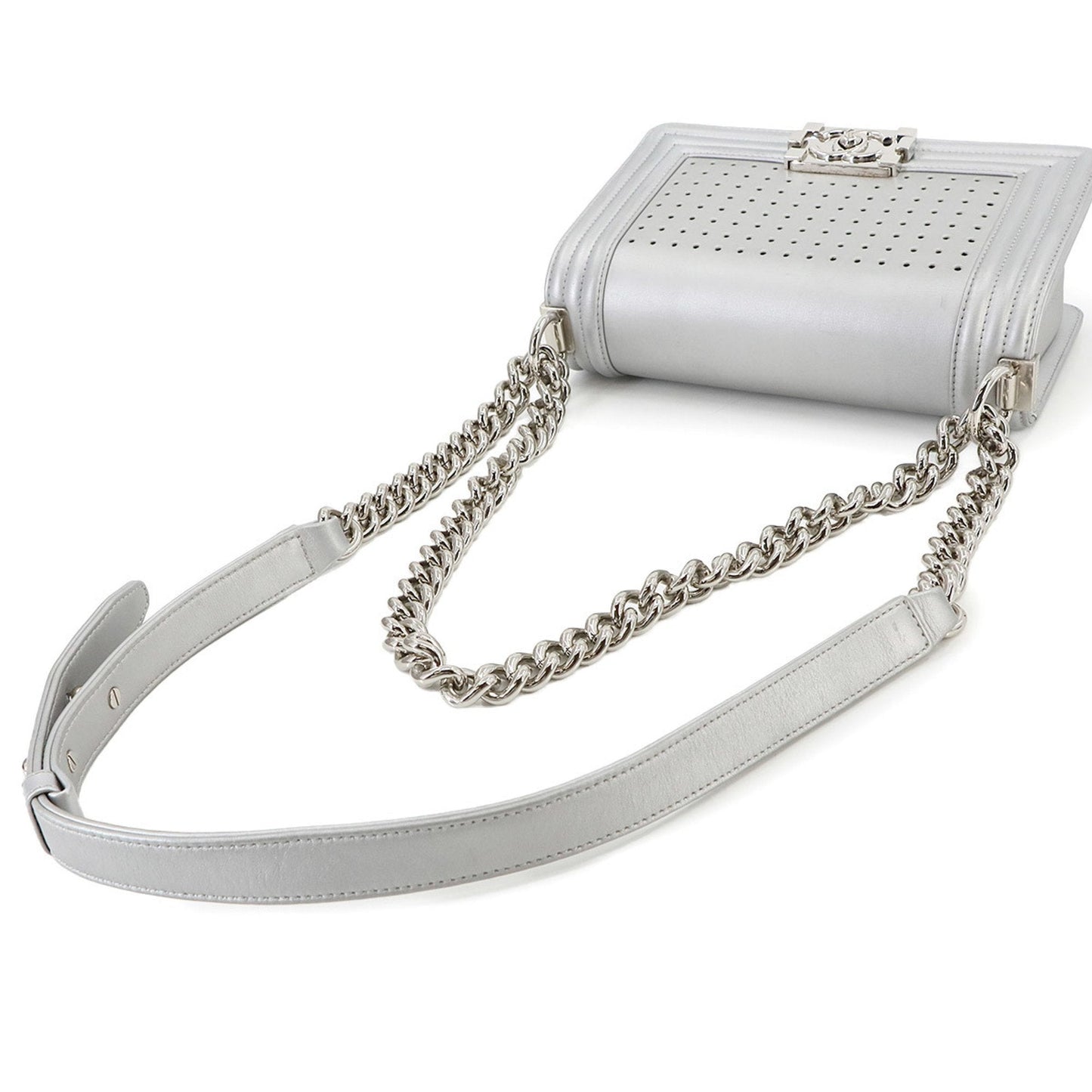 Chanel Boy Perforated Leather Shoulder Bag