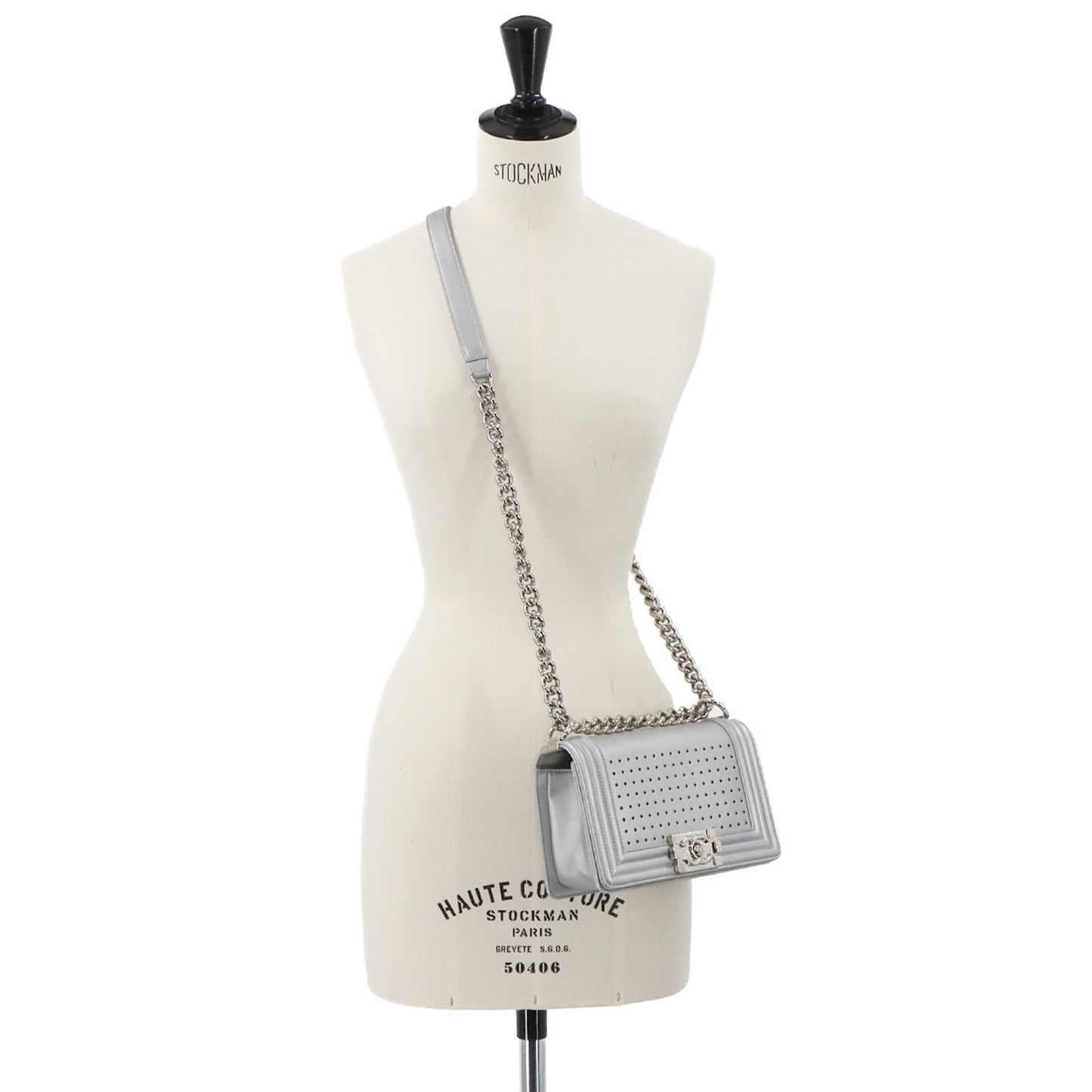Chanel Boy Perforated Leather Shoulder Bag