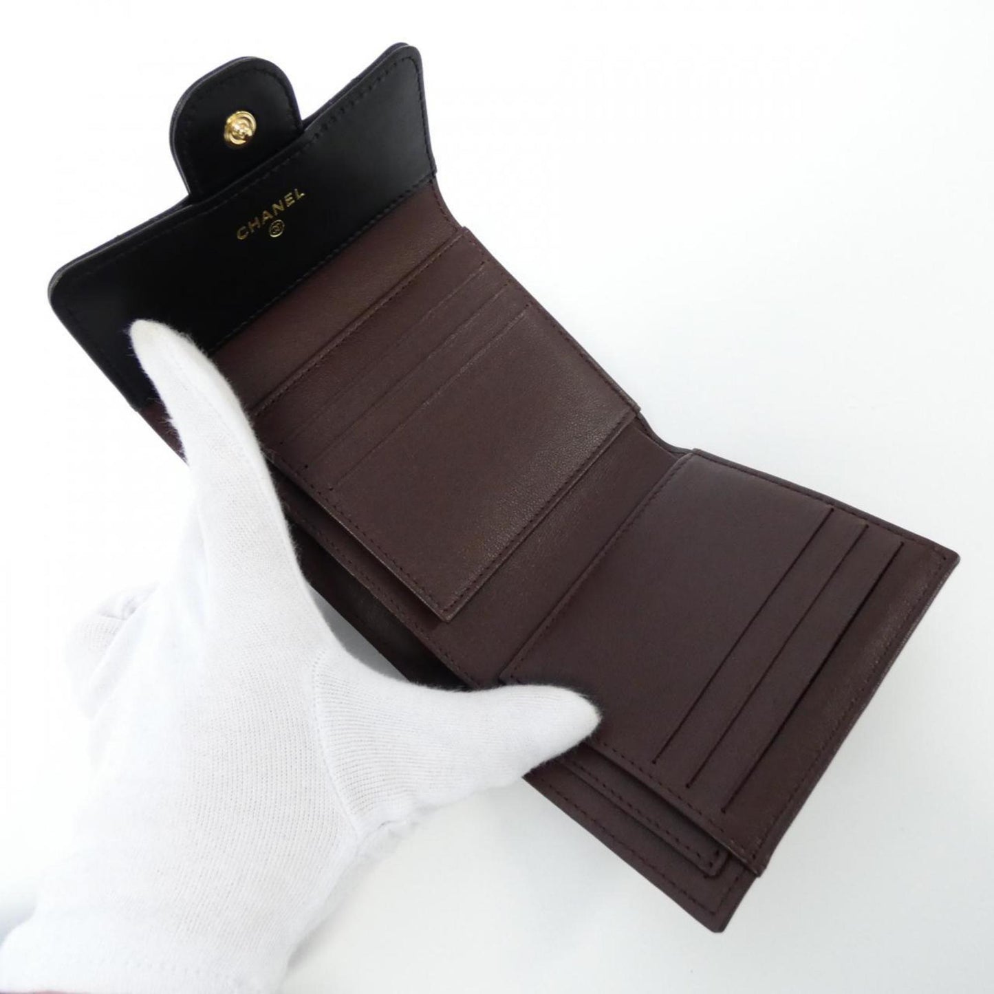 Chanel Timeless Classique Leather Wallet with Box and Dust Bag