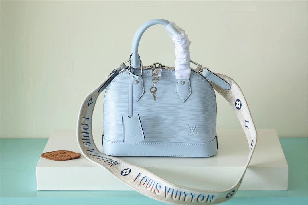 LV Alma GLAMI Epi Light Blue For Women,  Shoulder And Crossbody Bags 23.5cm/9.3in LV