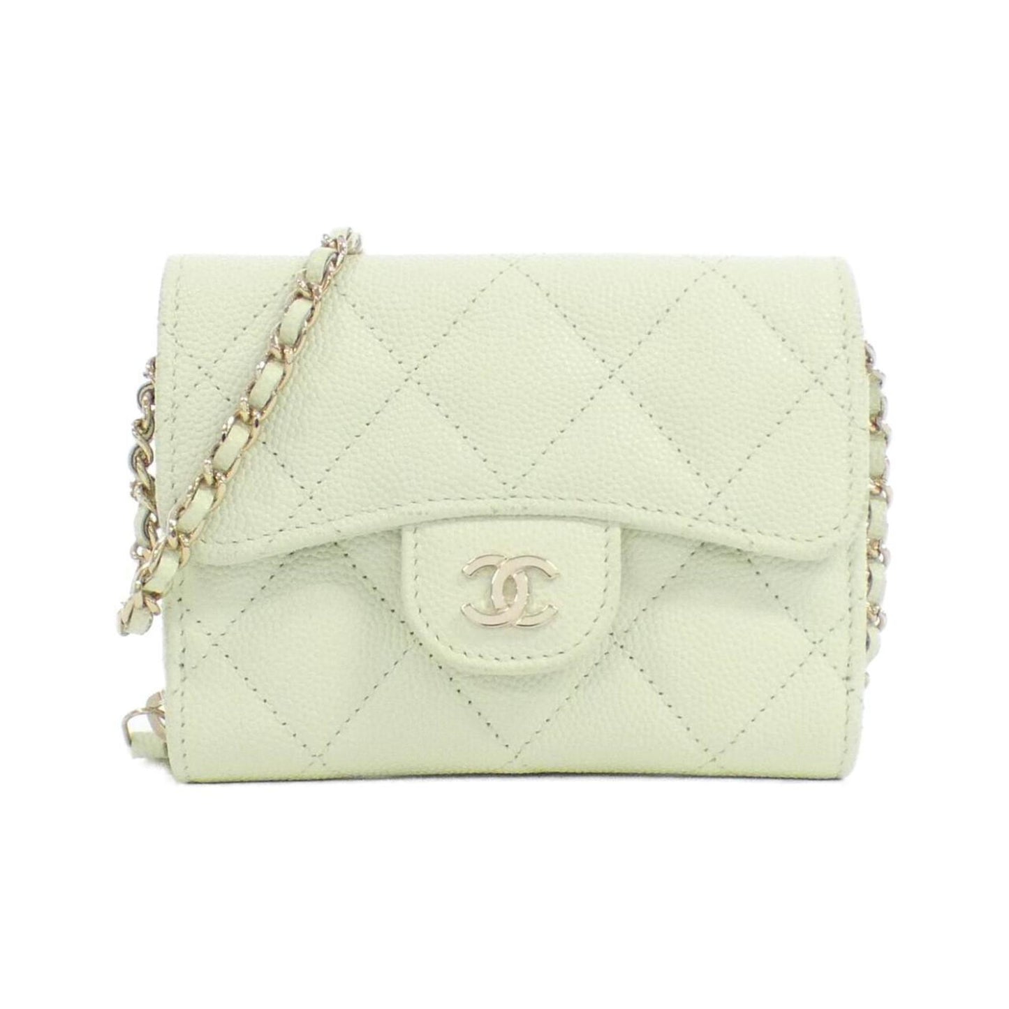 Chanel Leather Card Holder with Dust Bag and  Card